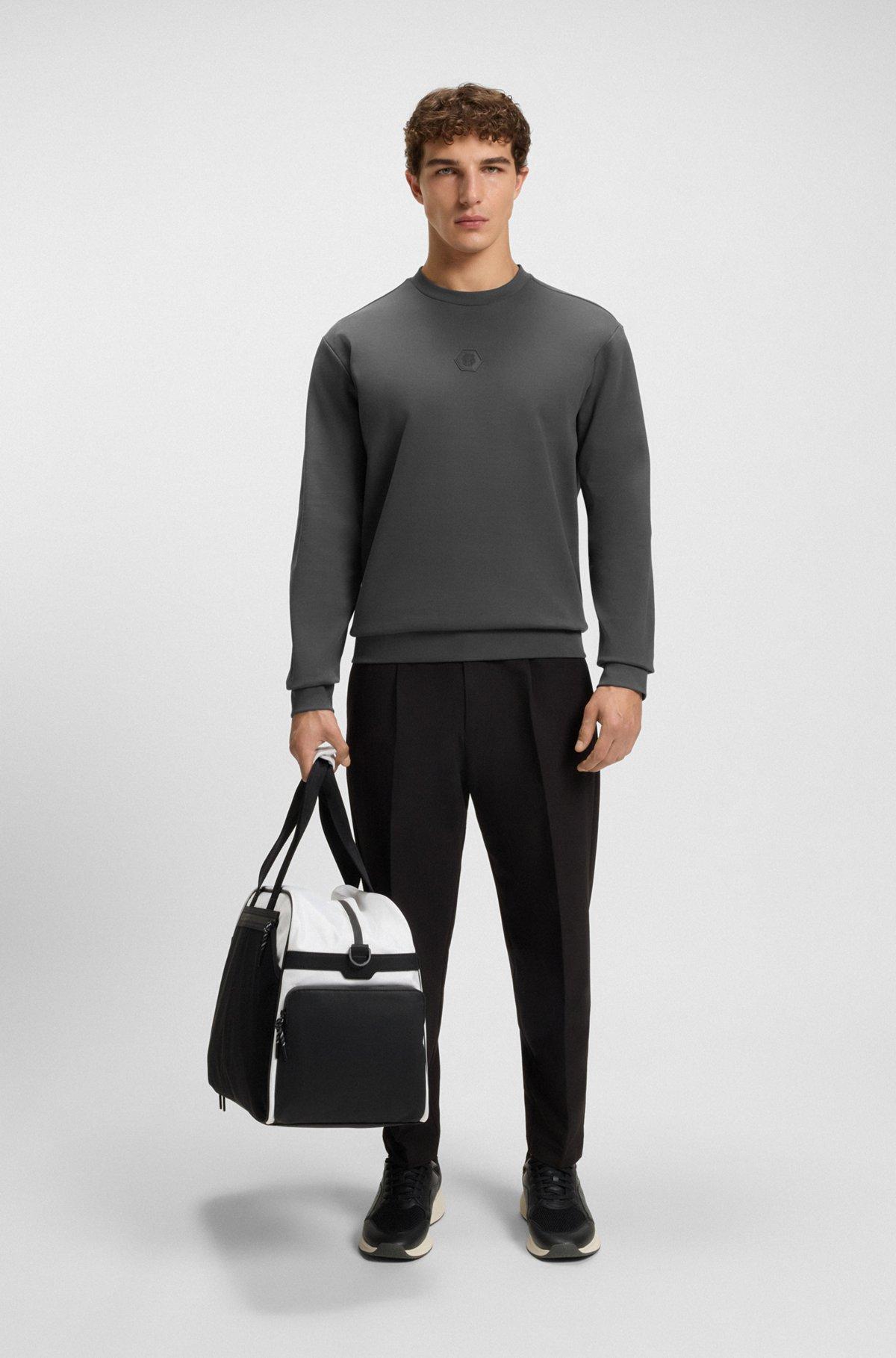 BOSS - Sweatshirt with Double B monogram - Dark Grey Product Image