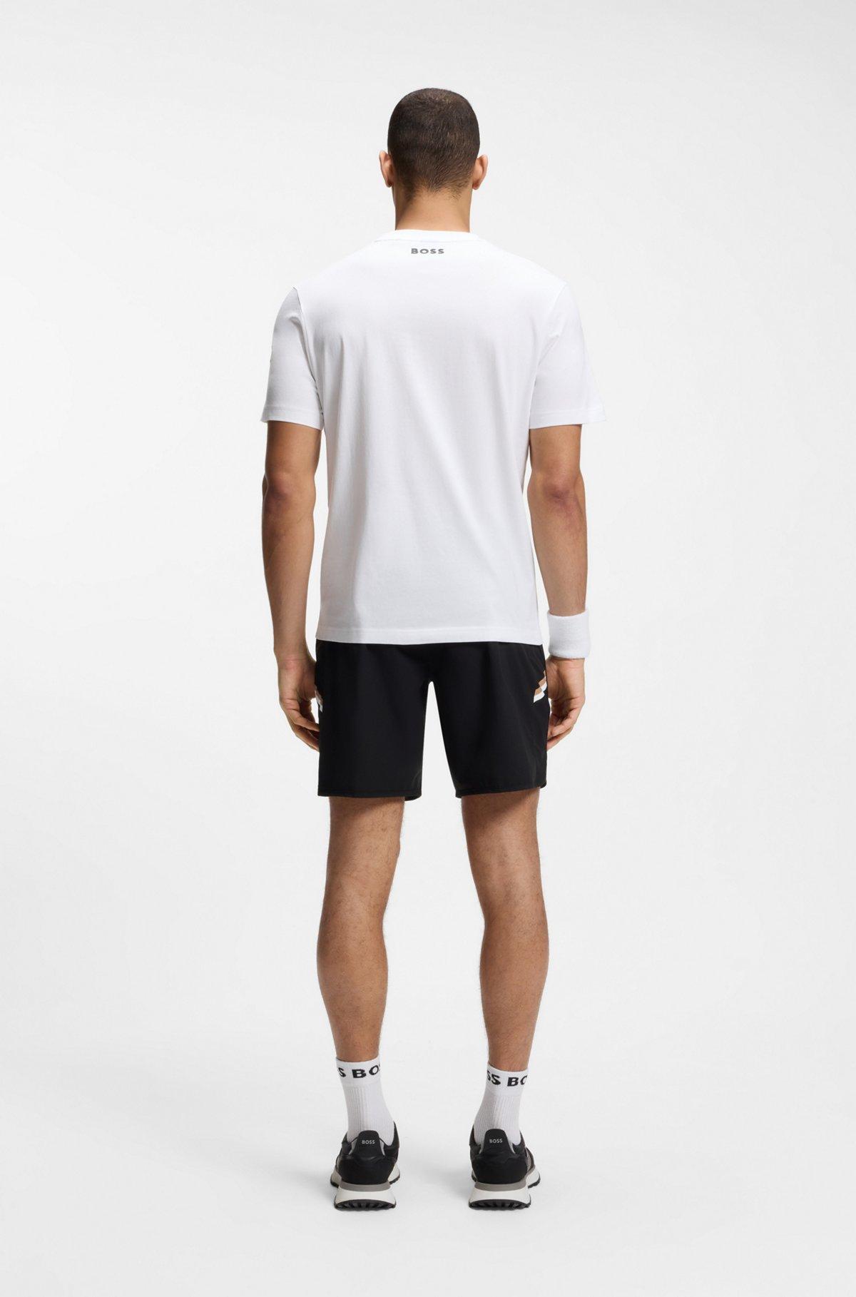 Relaxed-fit T-shirt in cotton with tennis artwork Product Image