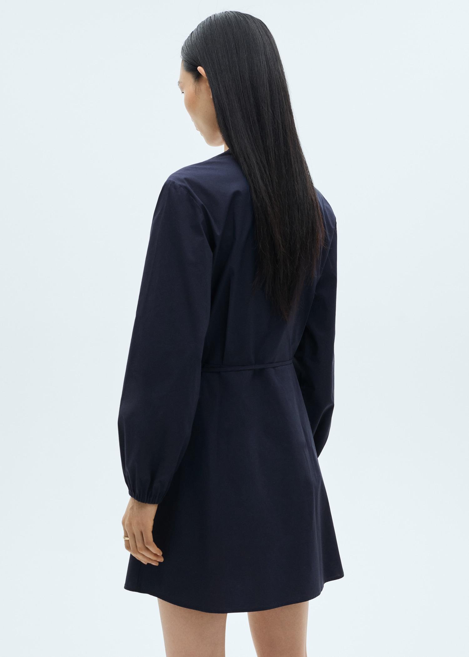 Cotton wrap dress - Women | MANGO USA Product Image