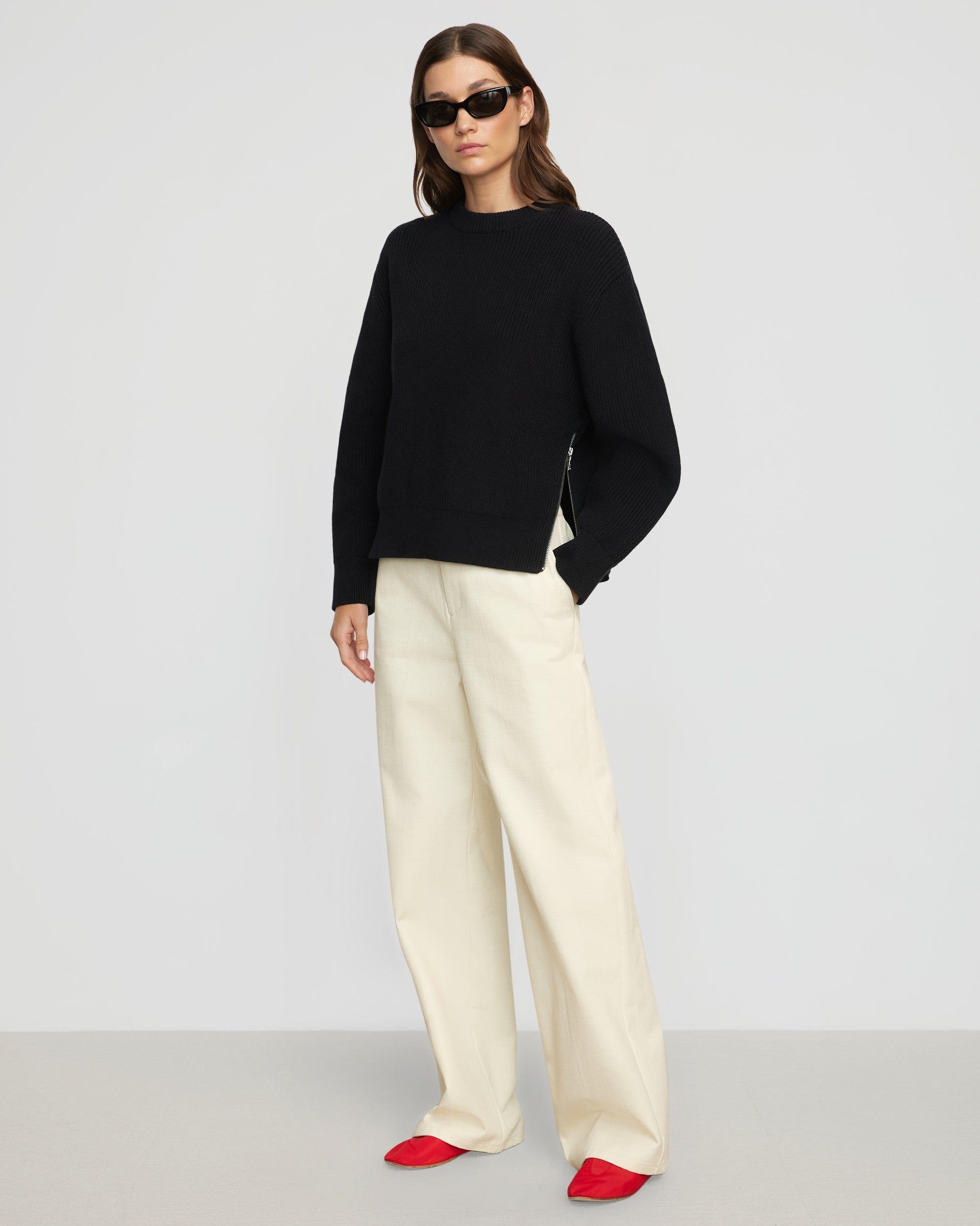 Tate Organic Cotton Side-Zip Sweater Product Image