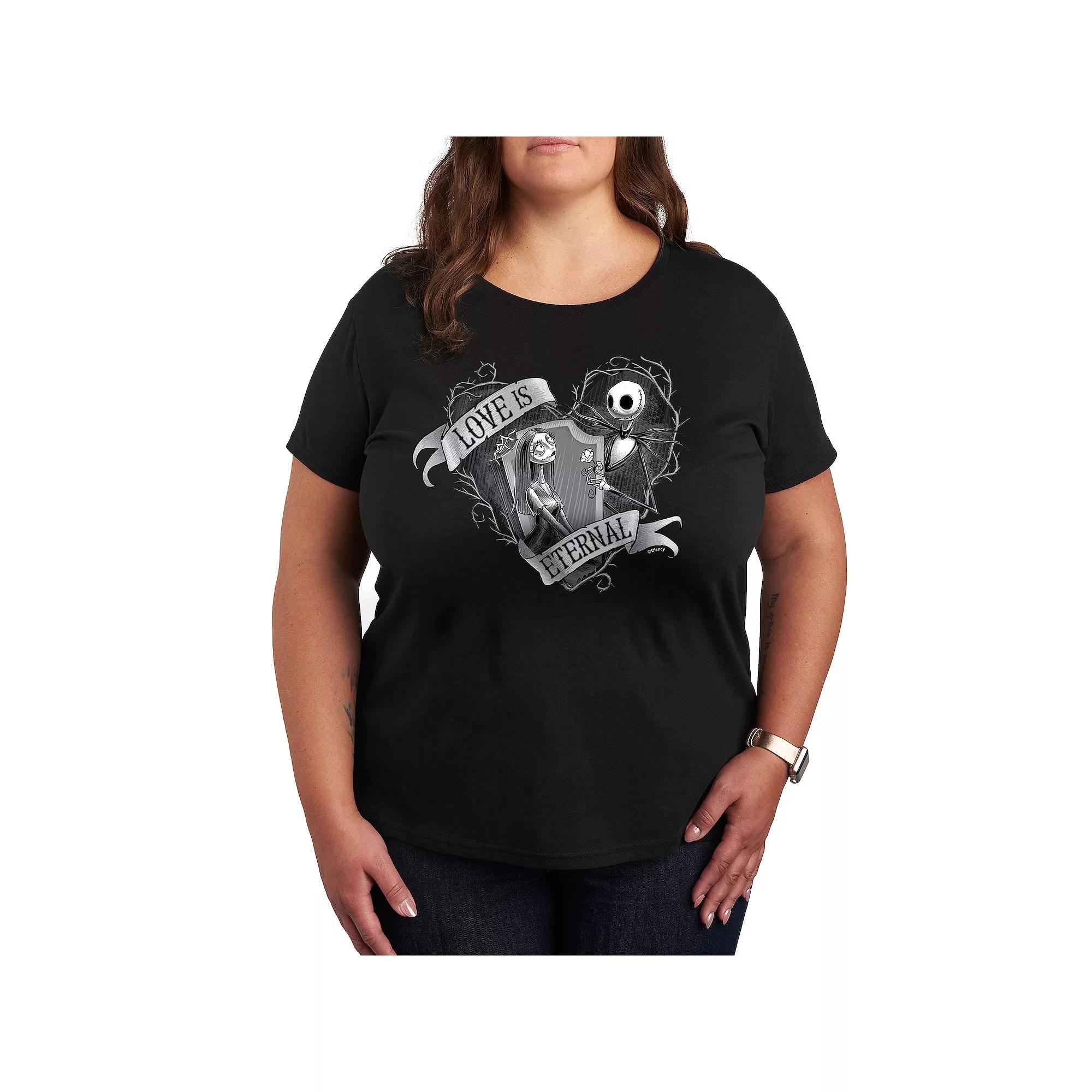 Disney's The Nightmare Before Christmas Plus Jack And Sally Love Graphic Tee, Women's,  Product Image