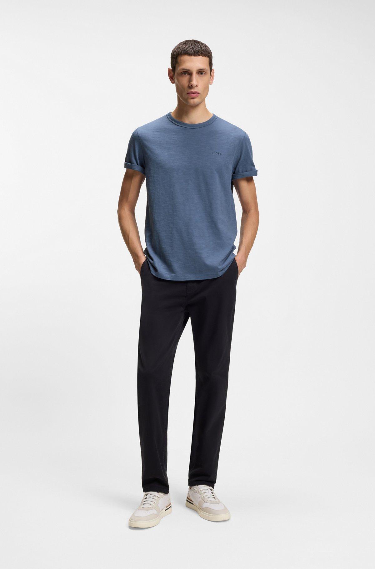 Slub-cotton T-shirt with logo detail Product Image