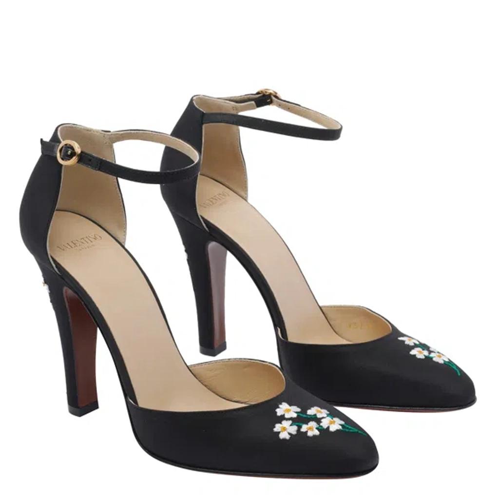 VALENTINO GARAVANI Black Fabric Hi Dolly Pumps Product Image