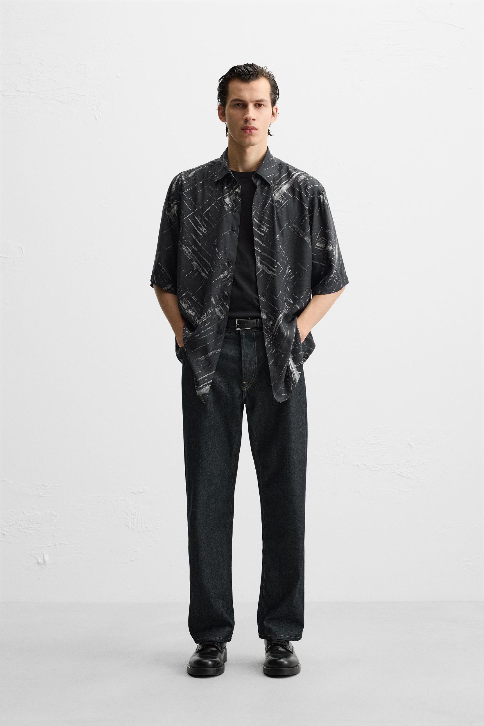 RELAXED FIT SATIN SHIRT Product Image