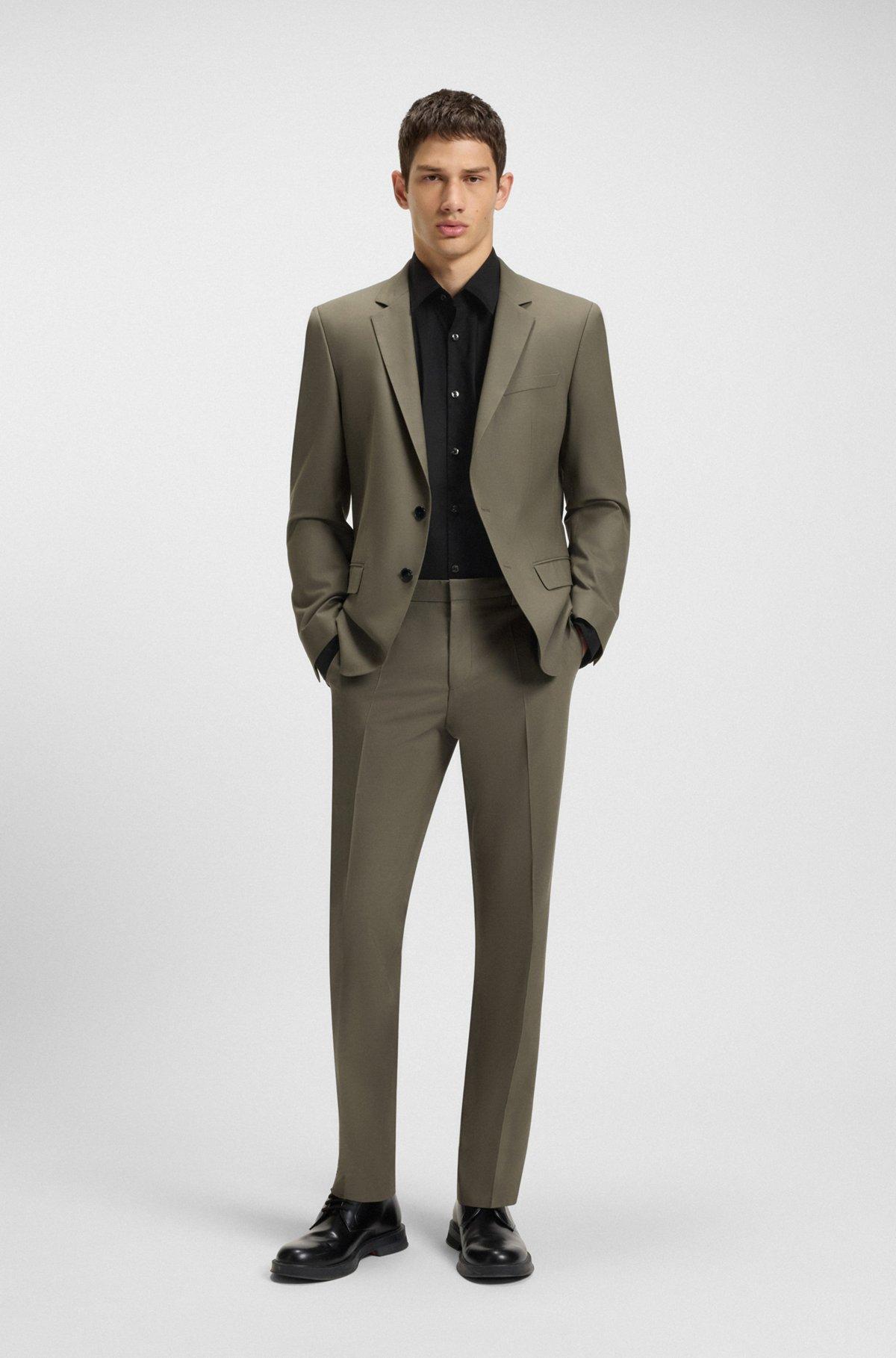 Slim-fit shirt in stretch-cotton canvas Product Image