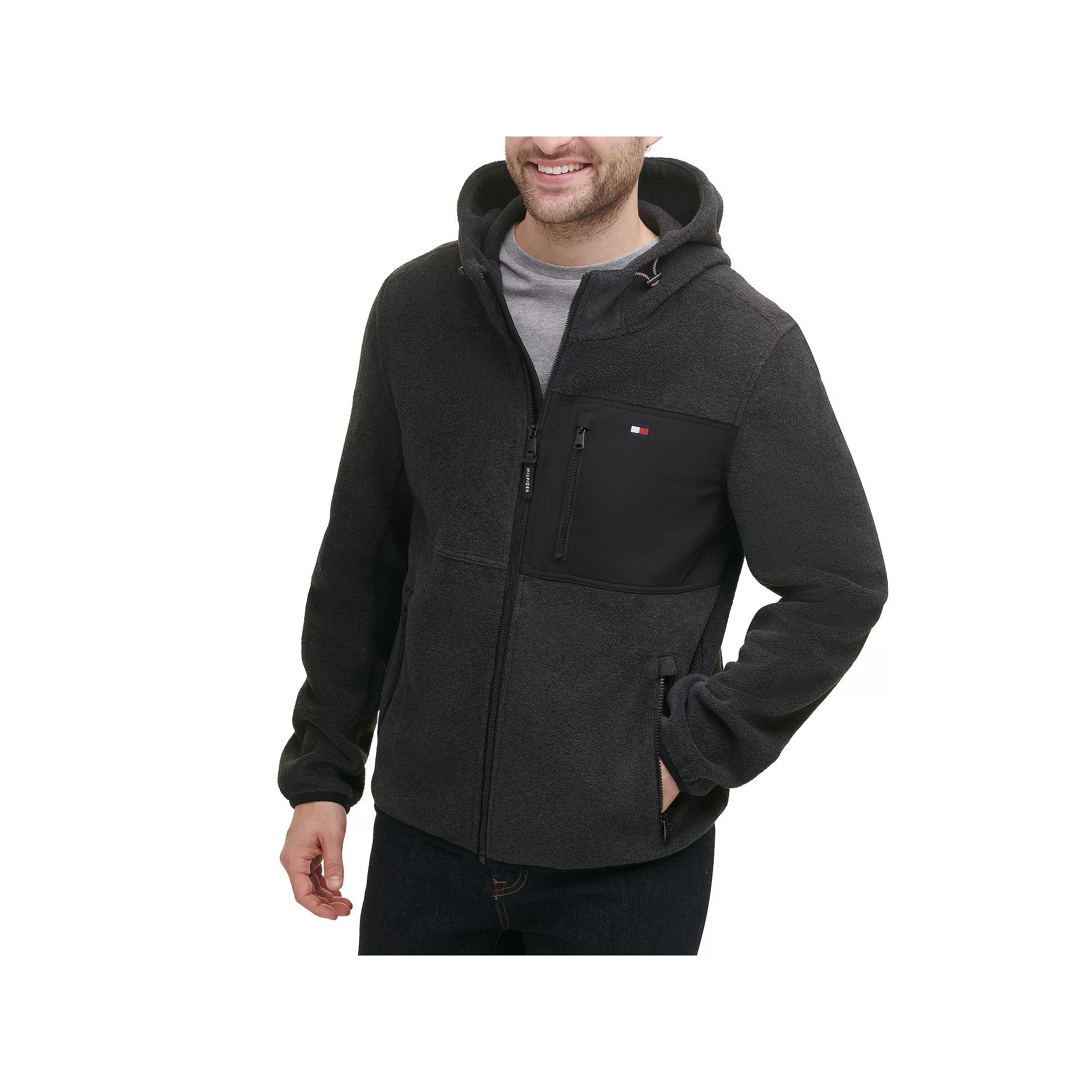 Men's Tommy Hilfiger Fleece Hooded Jacket,  Product Image