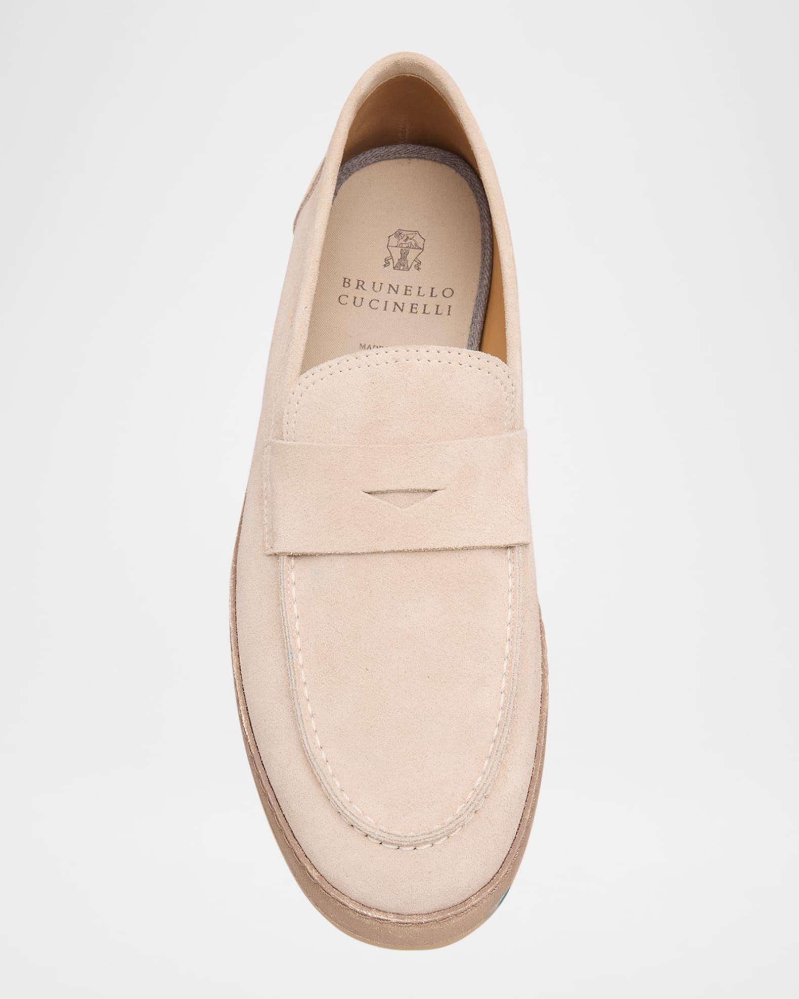 Men's Hybrid Suede Penny Loafers Product Image
