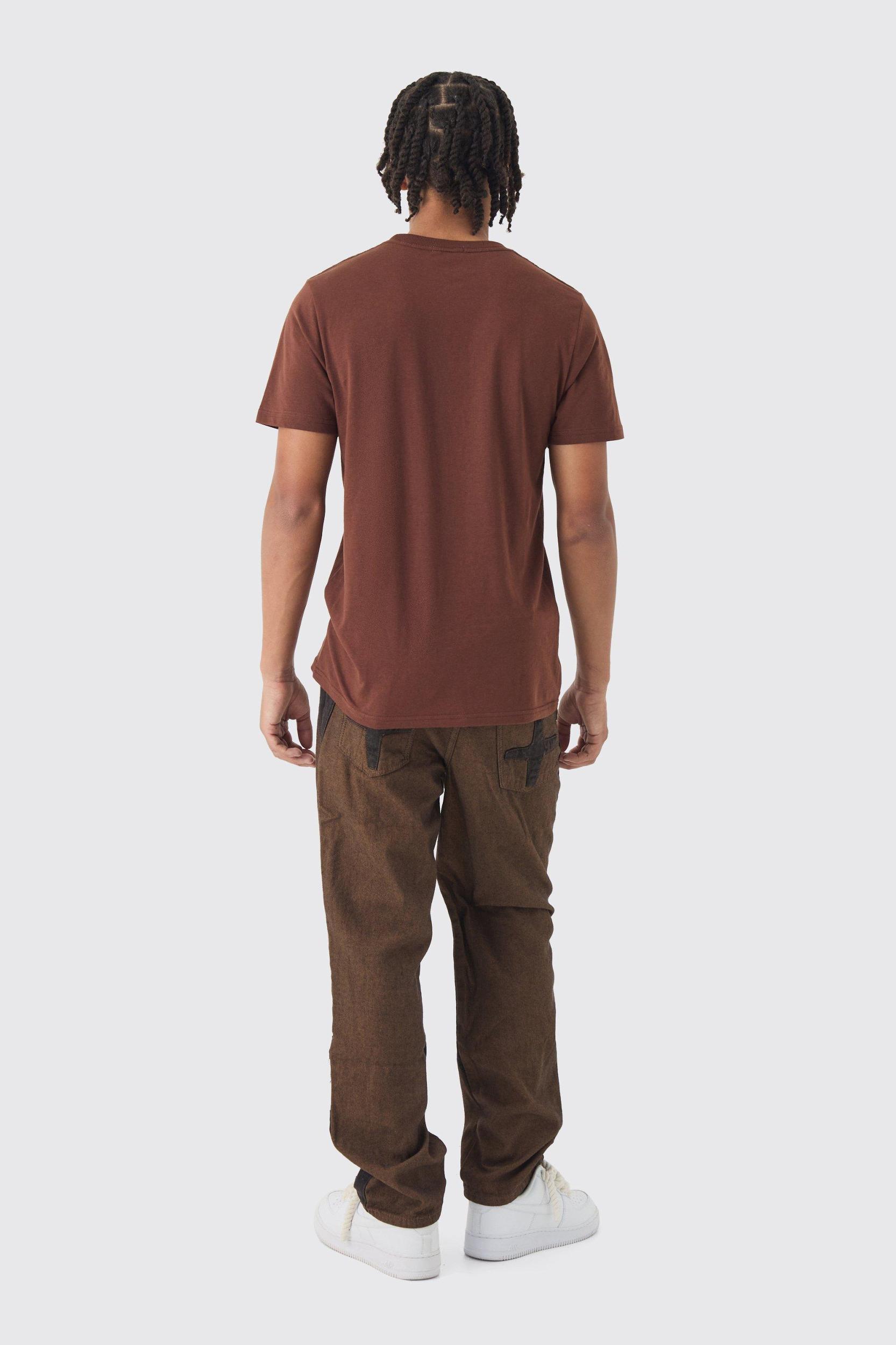 Relaxed Fit Cut Out Star Jeans | boohooMAN USA Product Image