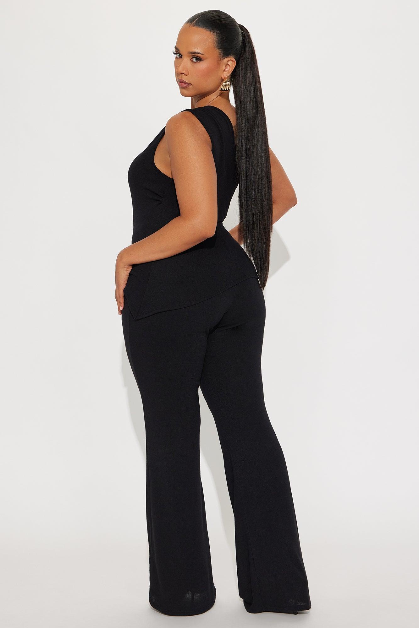 Stella One Shoulder Pant Set - Black Female Product Image