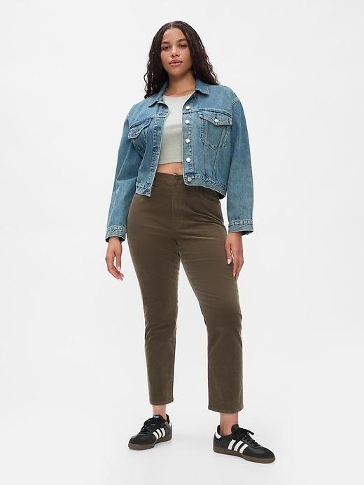 High Rise Corduroy Vintage Slim Pants Product Image