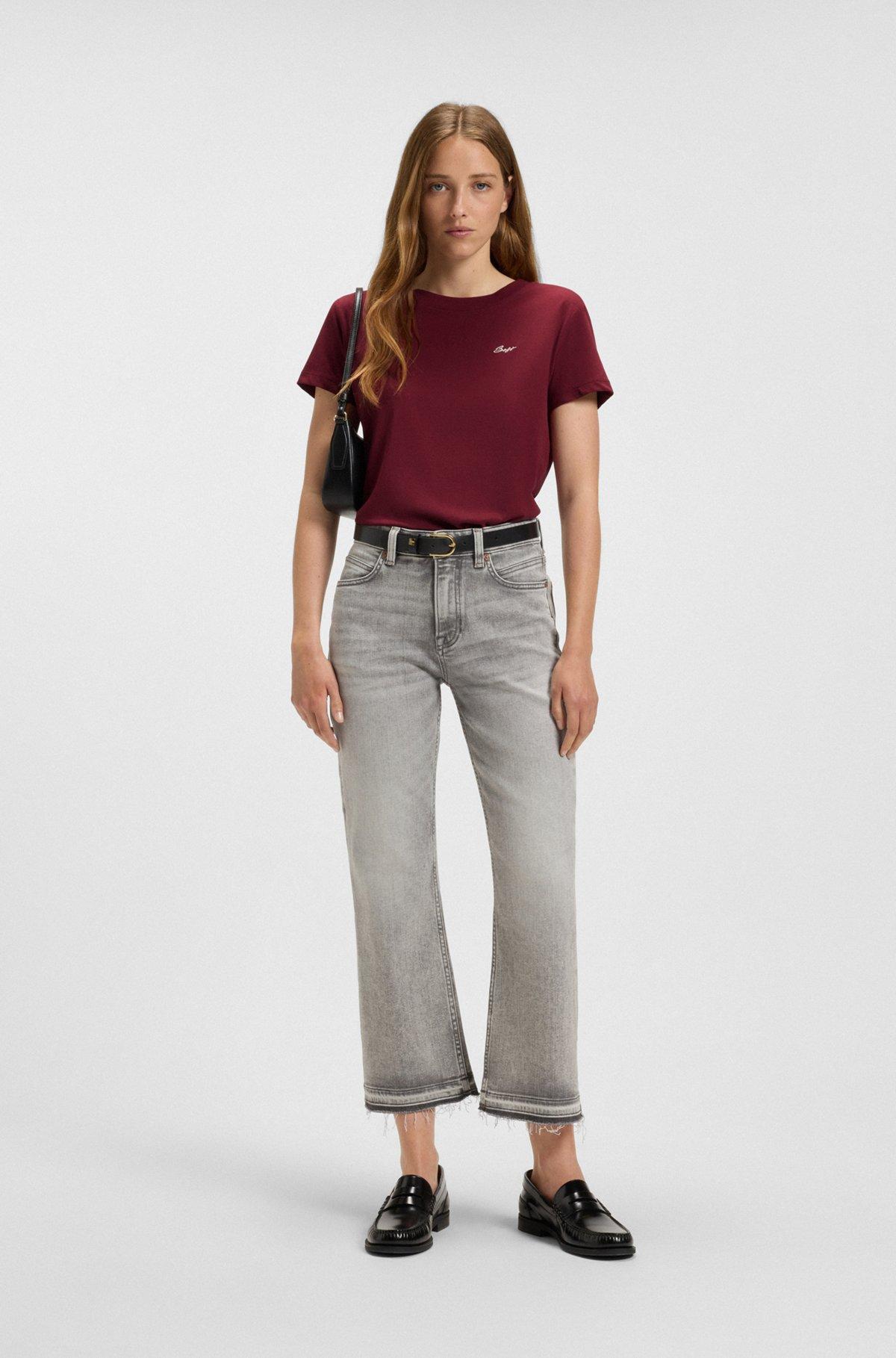 Cotton jersey T-shirt with handwritten-logo print Product Image