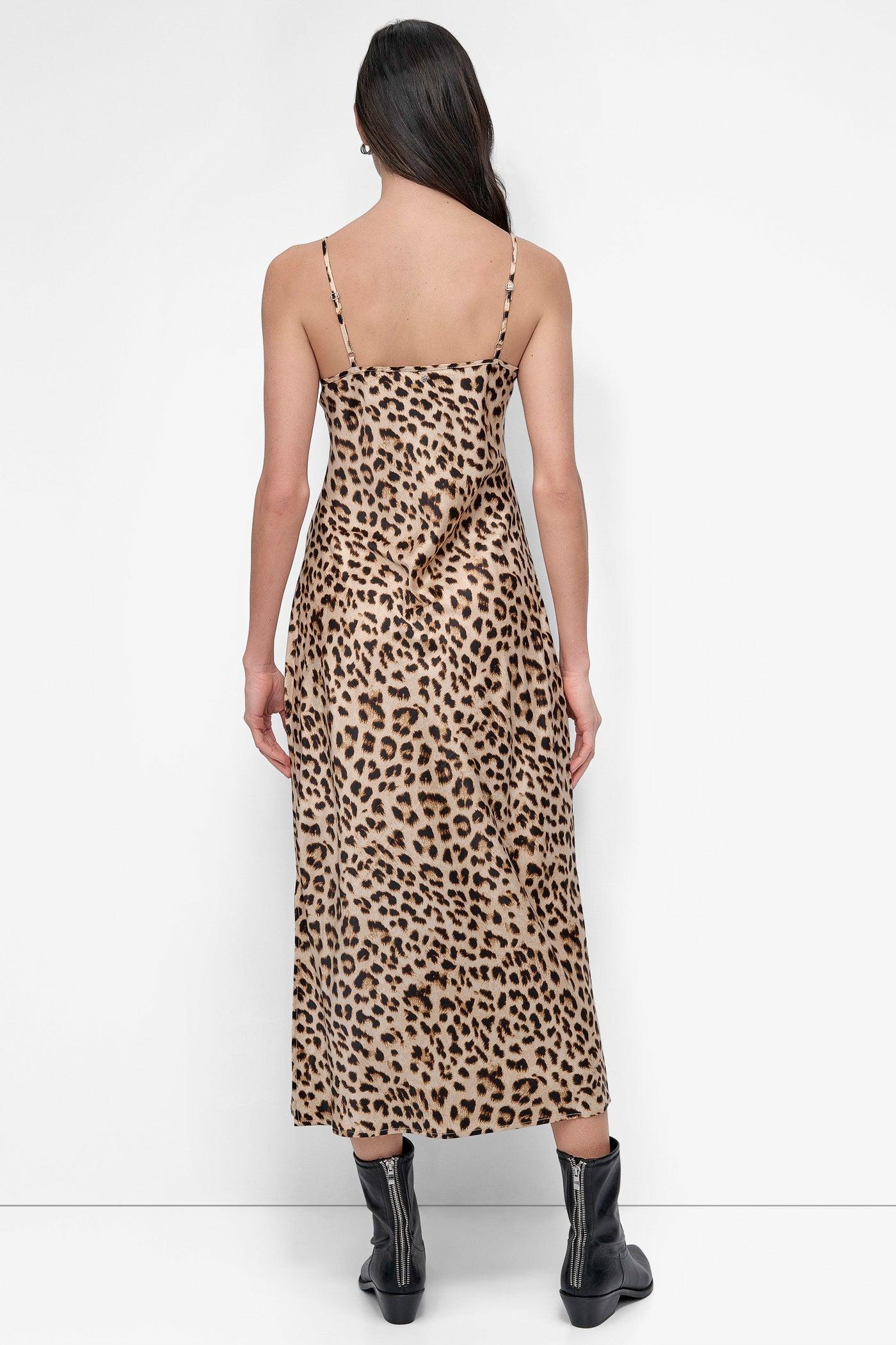 HIGH-SPLIT MIDI SLIP DRESS Product Image