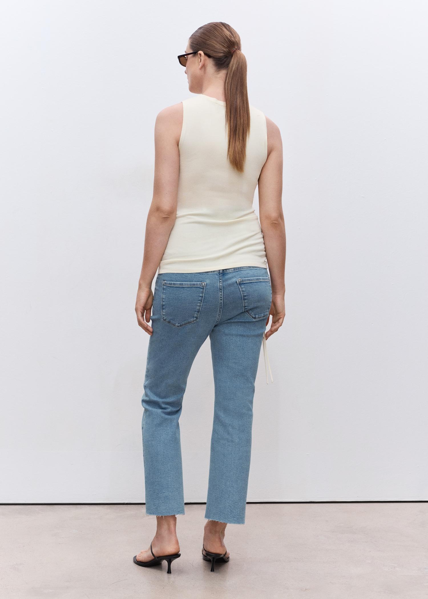 Maternity flared cropped jeans - Women | MANGO USA Product Image