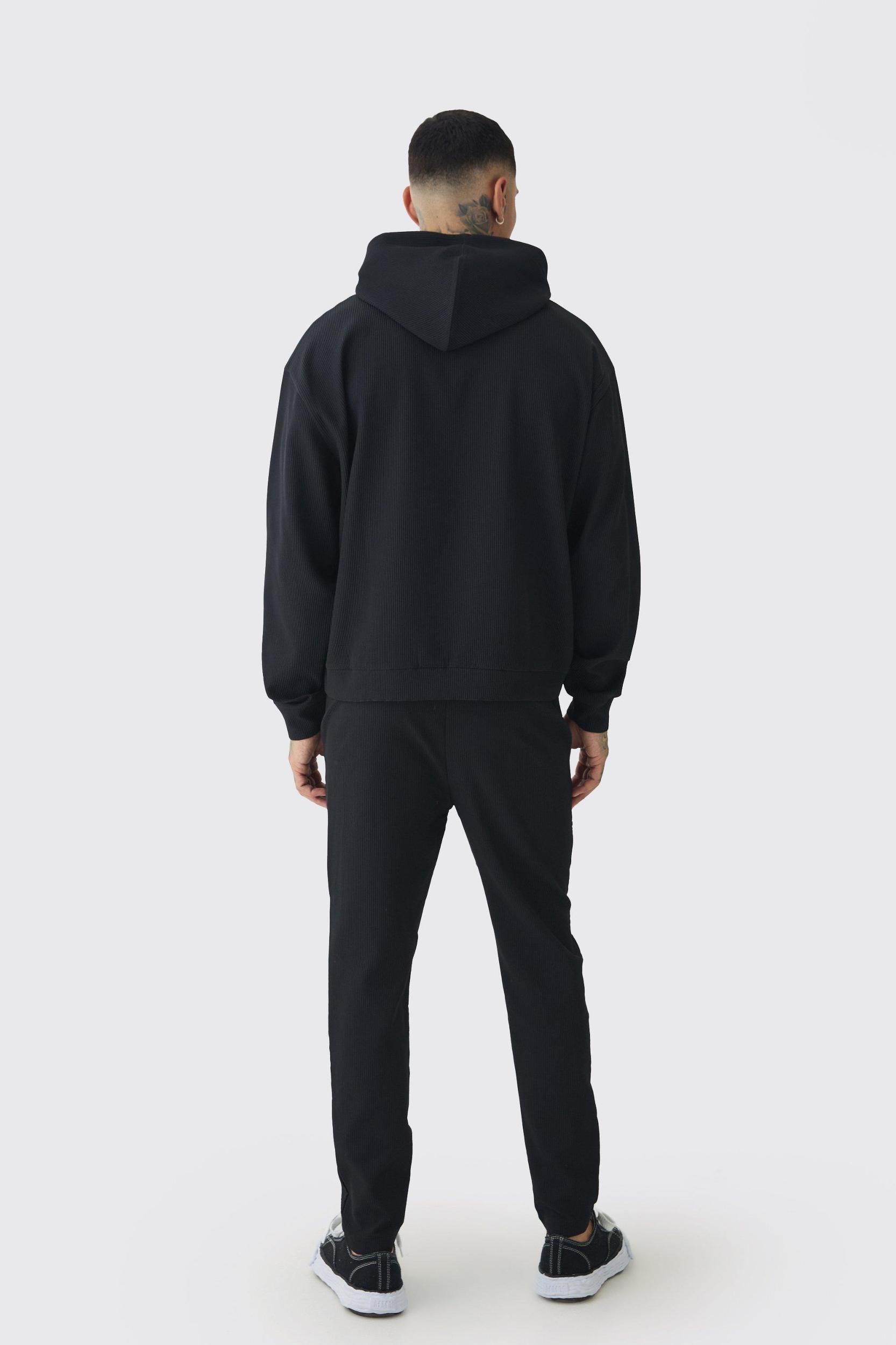 Tall Pleated Oversized Boxy Hoodie | boohooMAN USA Product Image