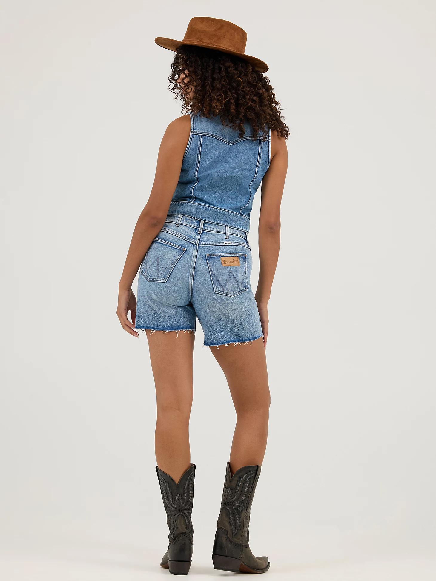 Women's High Rise Mid-Length Cowboy Short | Women's SHORTS & SKIRTS | Wrangler® Product Image