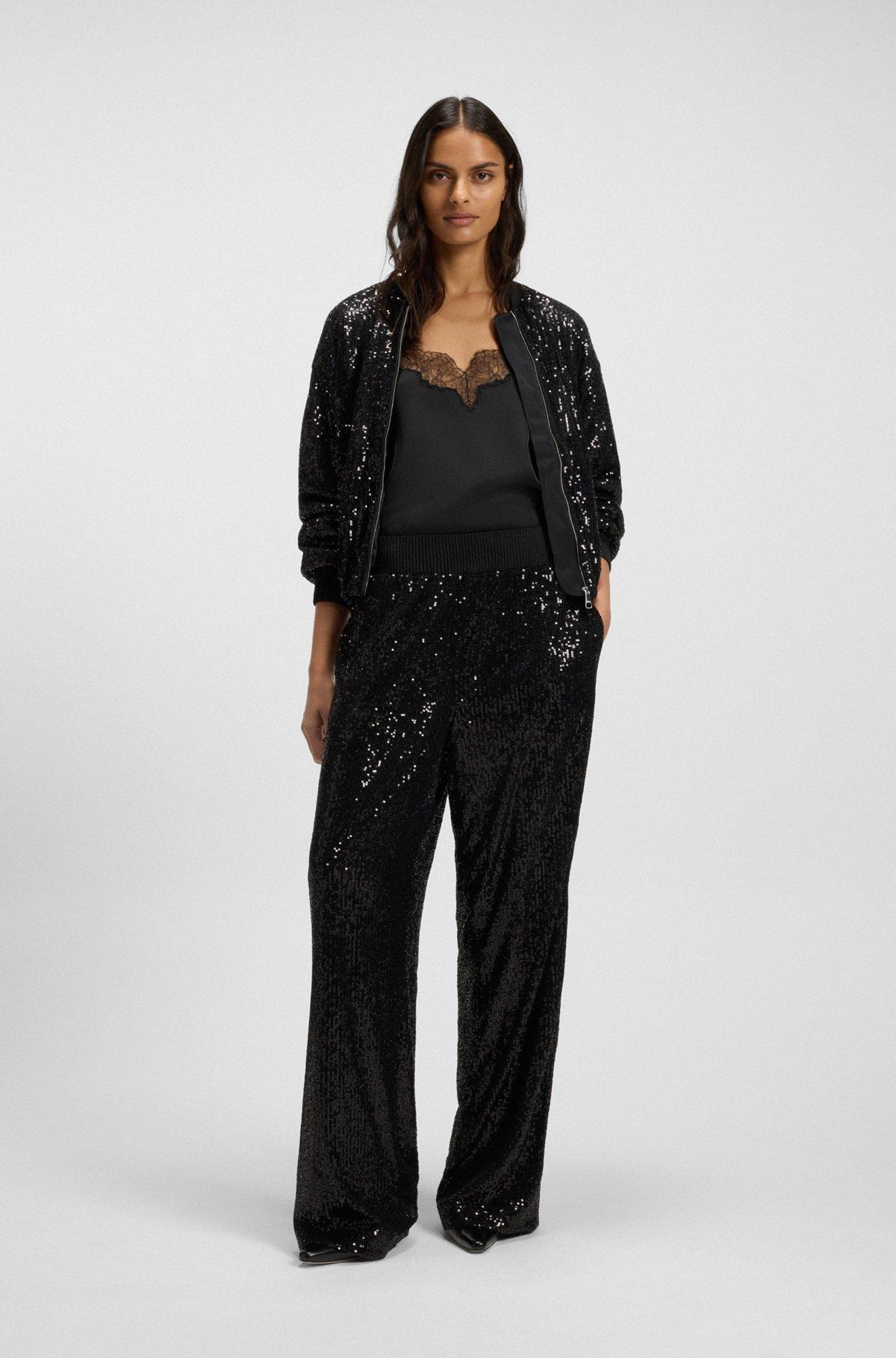 Satin camisole with lace details Product Image