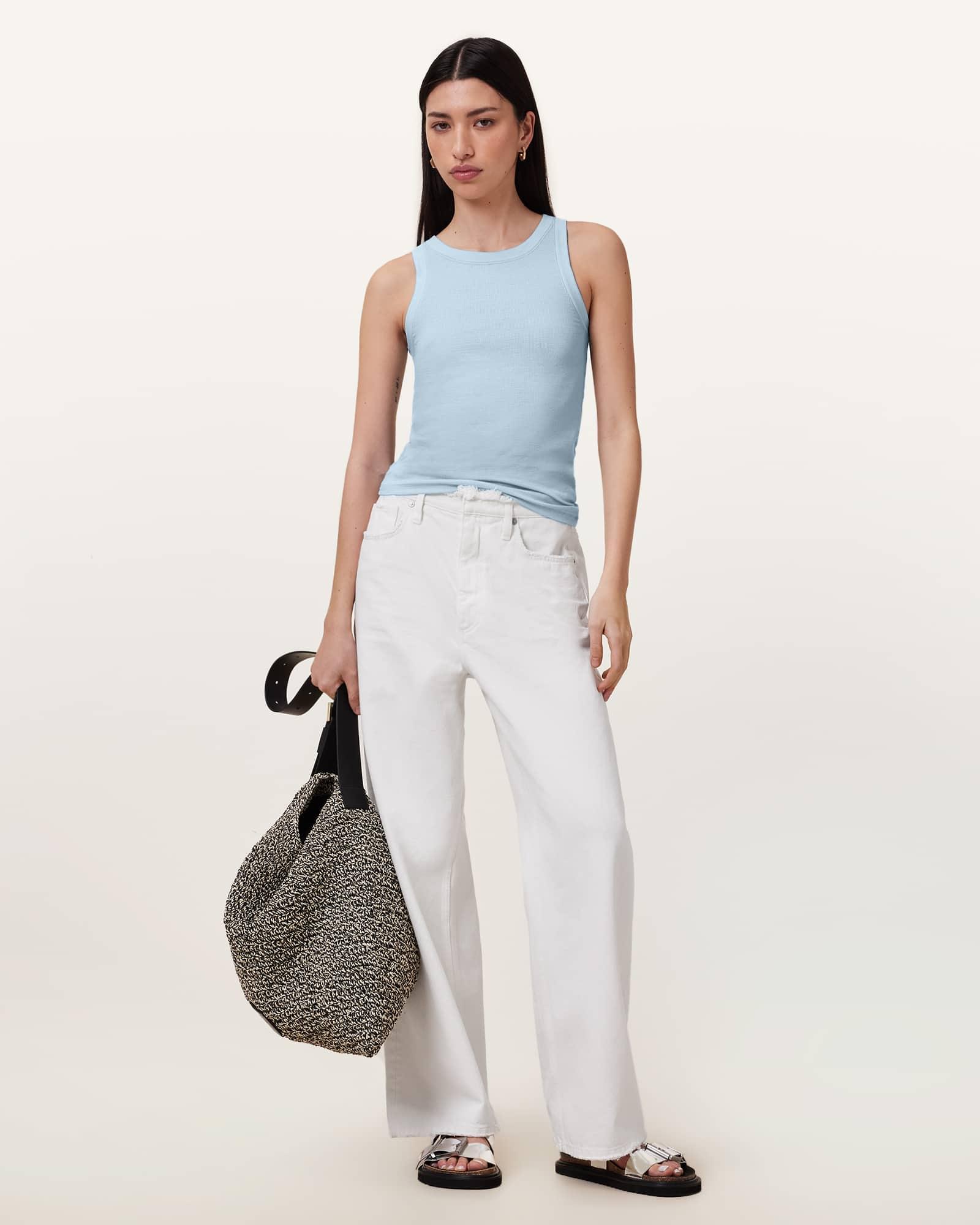 Rina Crew Neck Sleeveless Tank Top Product Image