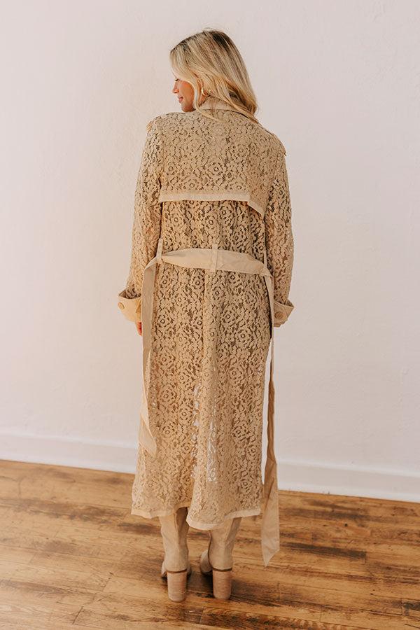 NYC Catwalk Lace Trench Coat Product Image