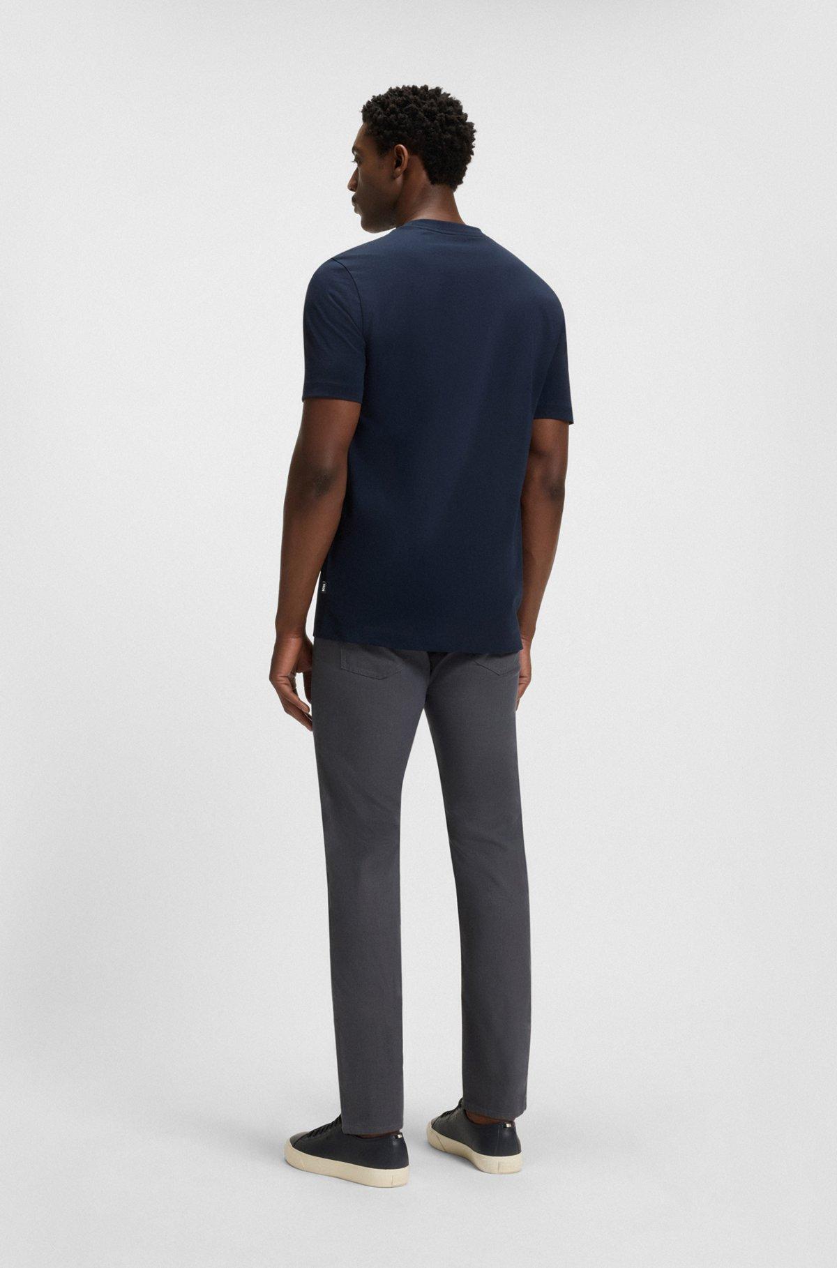 Delaware slim-fit trousers in patterned stretch cotton Product Image