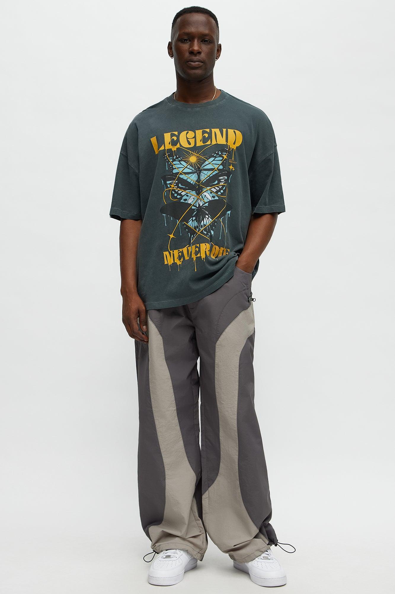 Blessed Dream Oversized Short Sleeve Tee - Grey Male Product Image