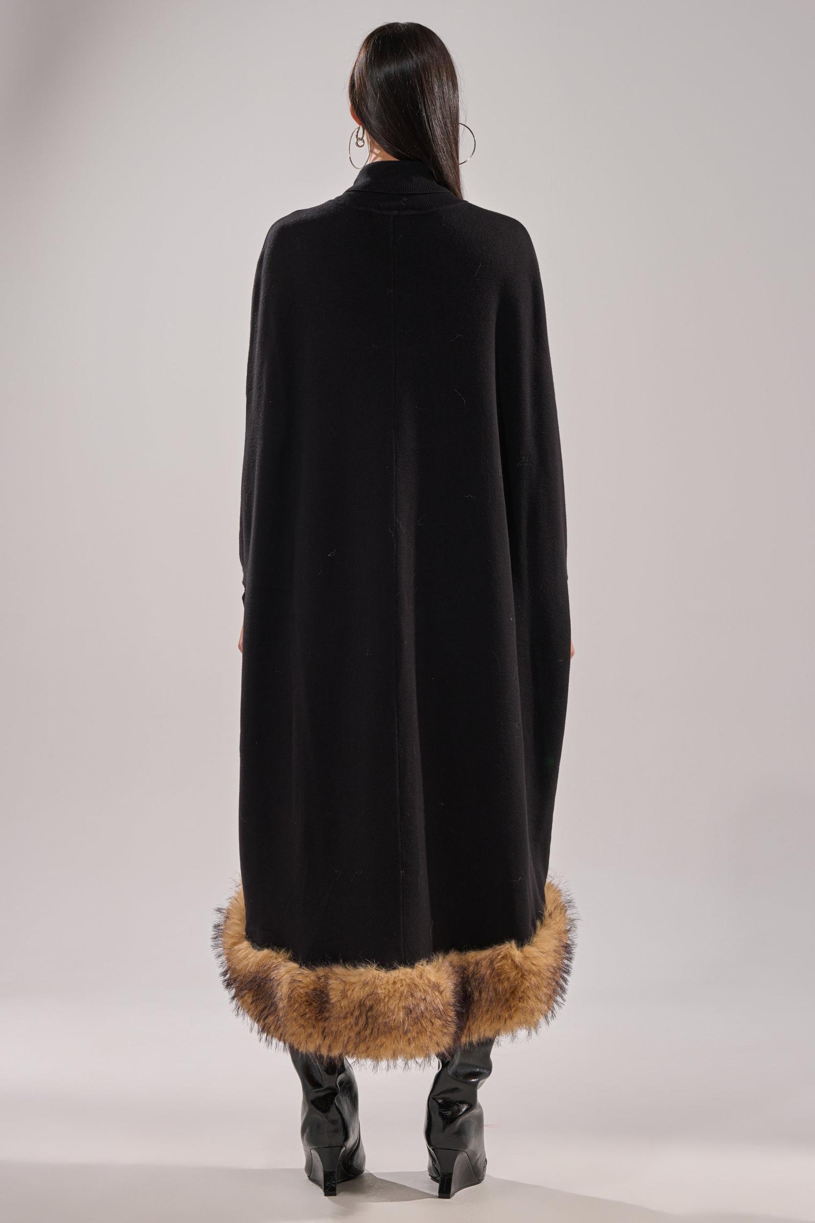 RICH SWEATER WITH FUR TRIM Product Image