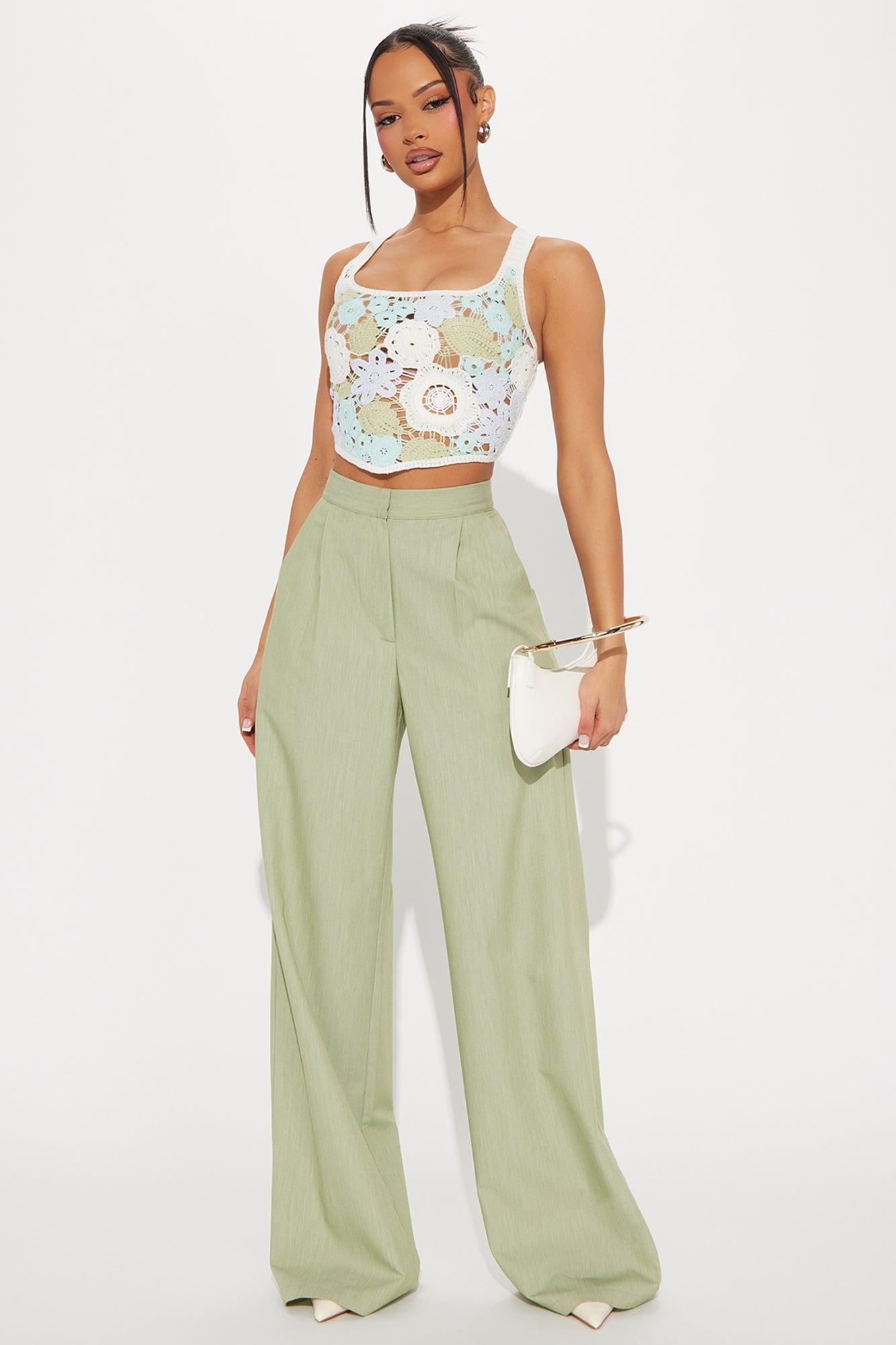 Botanical Garden Crochet Top - Blue/combo Product Image