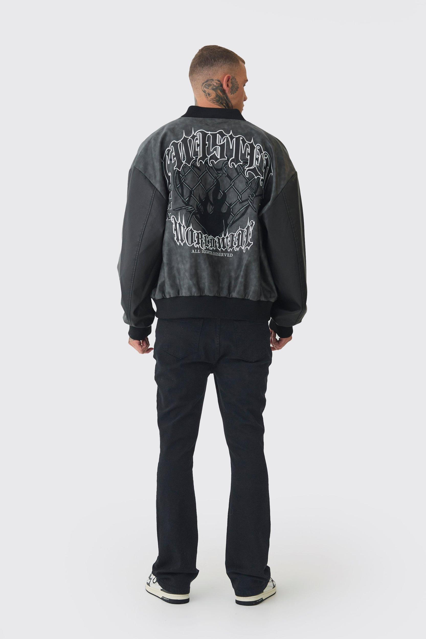 Tall Stretch Denim Flared Jeans | boohooMAN USA Product Image