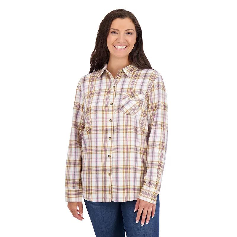 Women's ZeroXposur Lisbon Flannel Shirt, Size: Medium, Green Madras Product Image