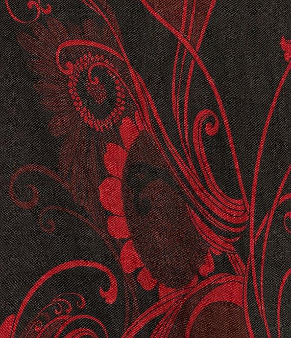 Bryn Walker Woven Garden Print Round Neck Elbow Sleeve Oversized Tunic Product Image