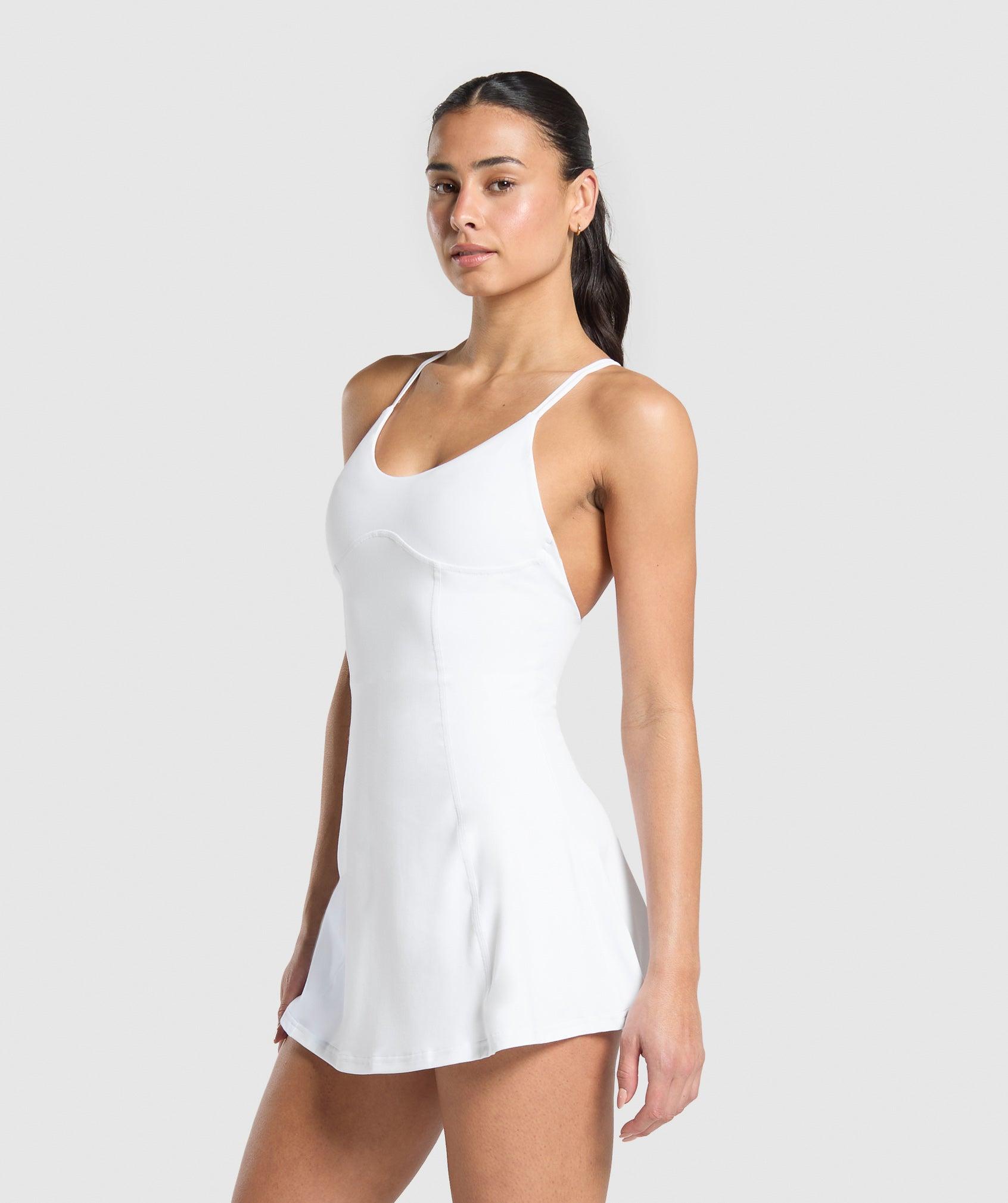 Gymshark Strappy 2-in-1 Dress - White Female Product Image