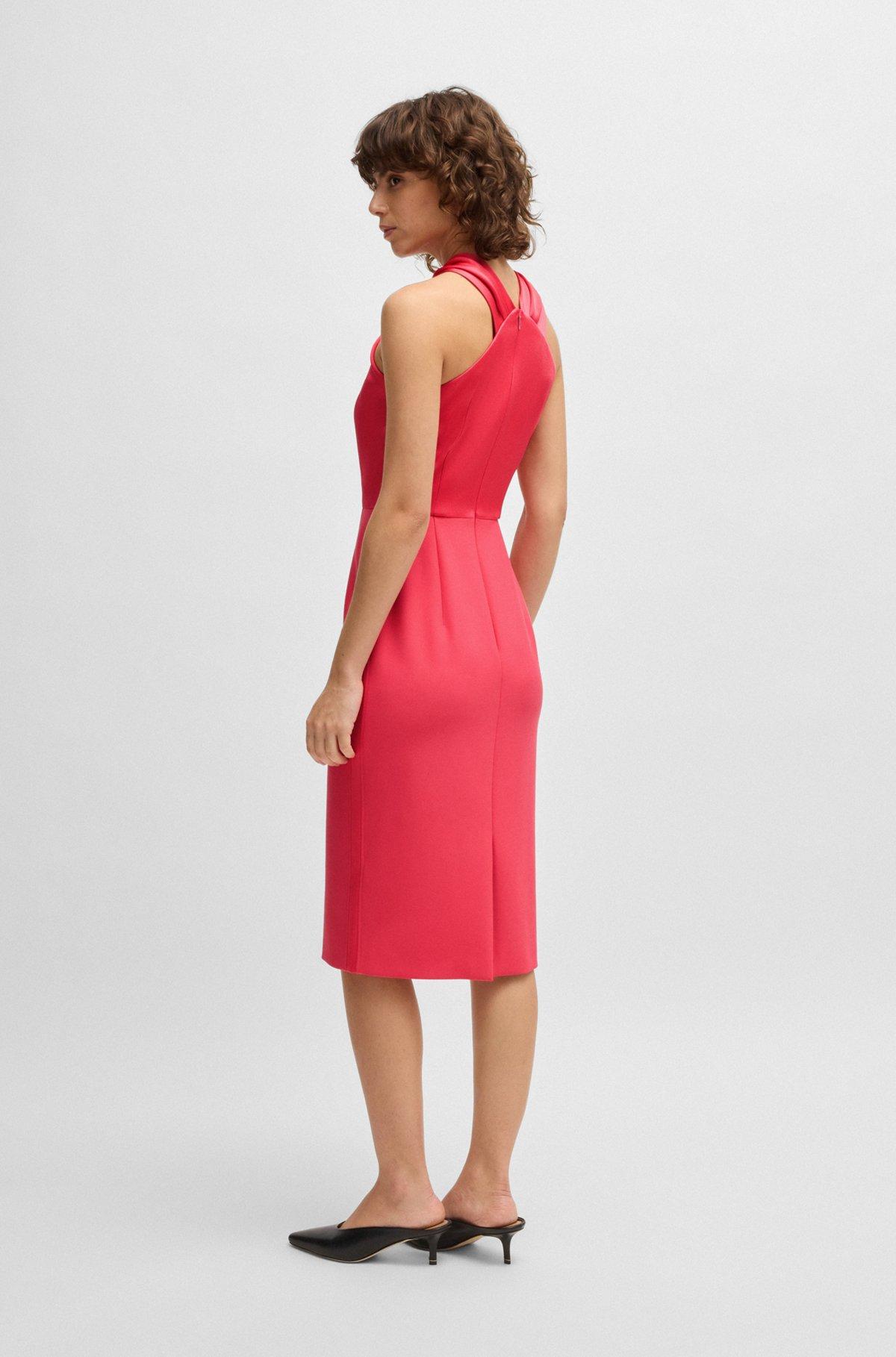 Twist-detail dress in stretch fabric Product Image