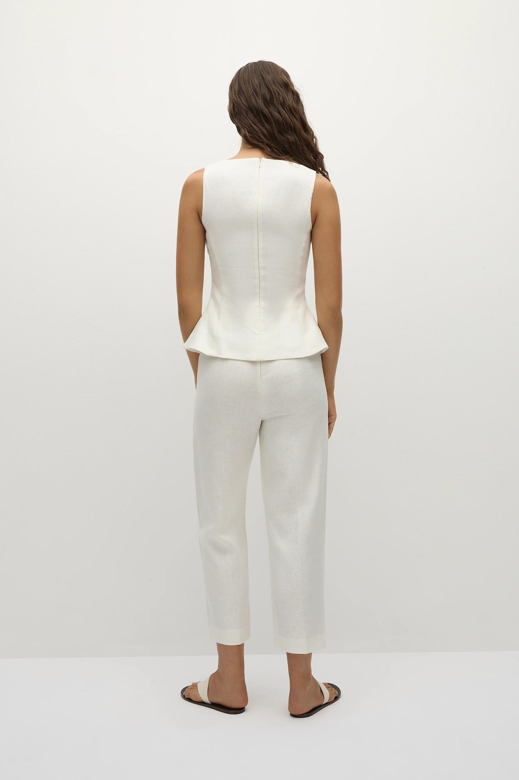 Claudine Pant White - Final Sale Product Image