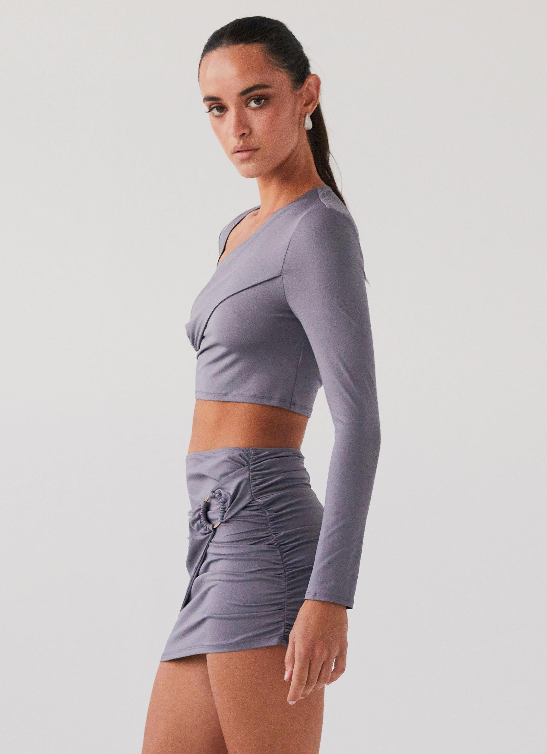 Smoke Bomb Long Sleeve Top - Slate Product Image