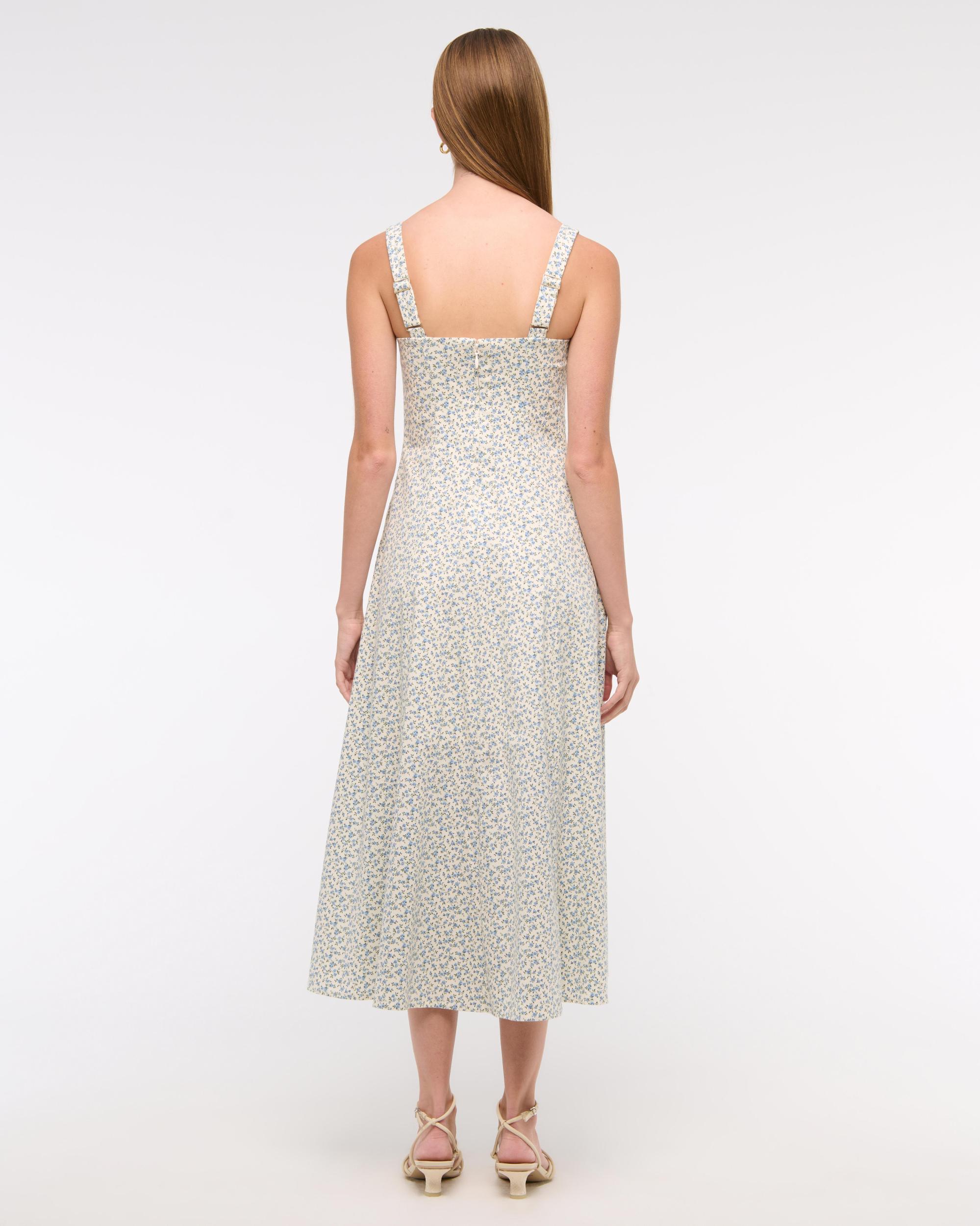 The A&F Mila Stretch Midi Dress Product Image