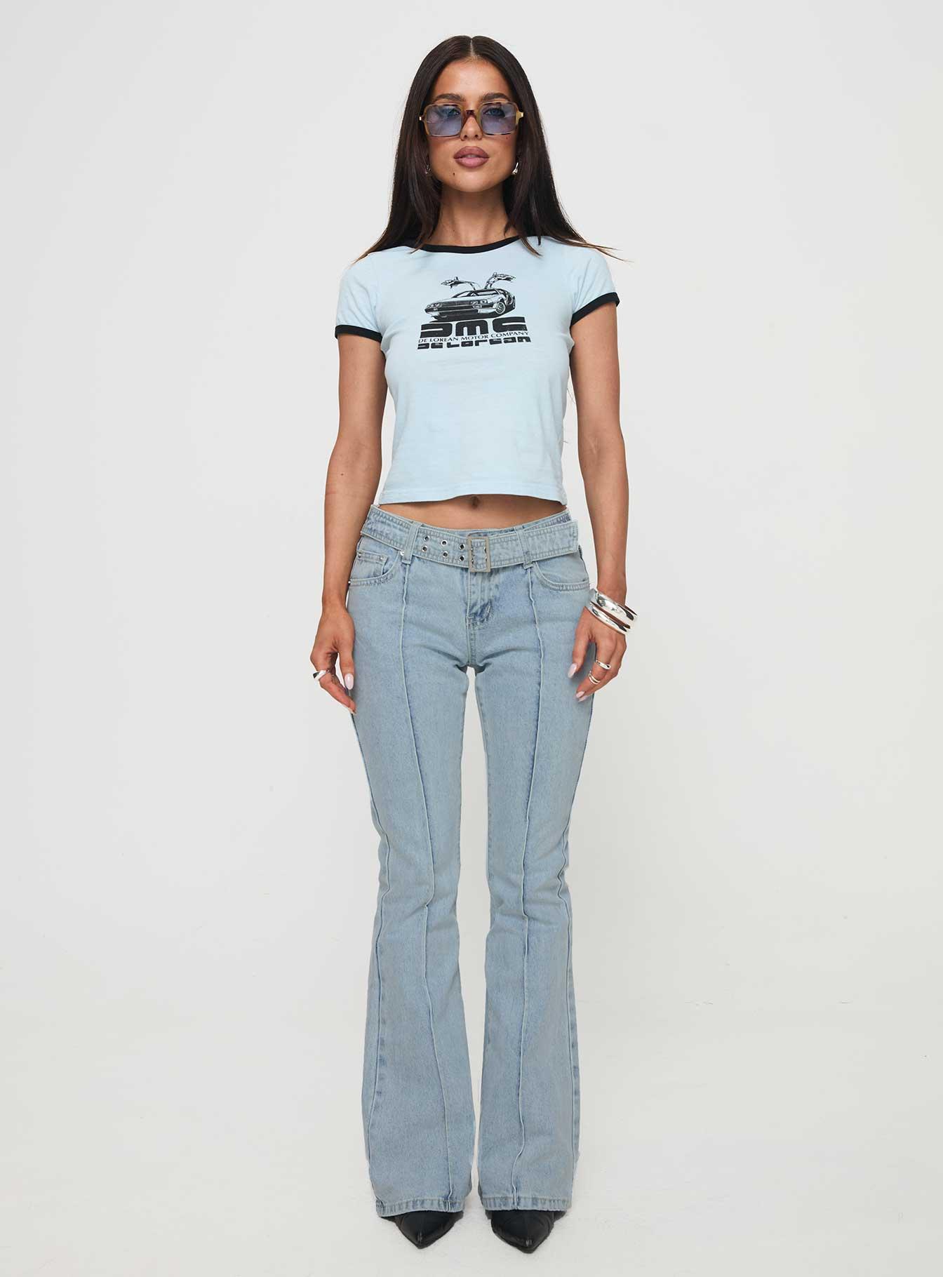 Echovalley Low Rise Jeans Light Wash Product Image