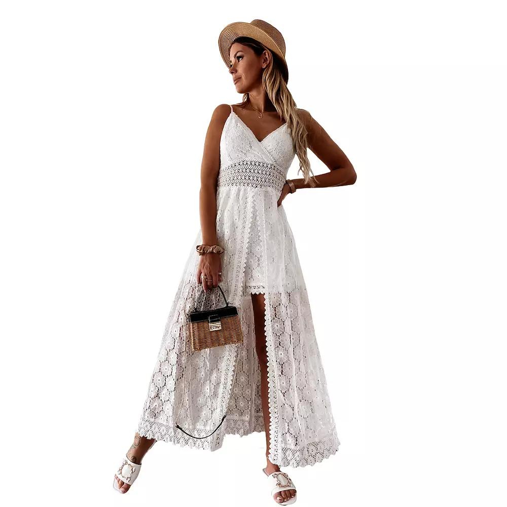 Women's Cupshe Slip Smocking Jumpsuit Cover-Up Dress,  Product Image