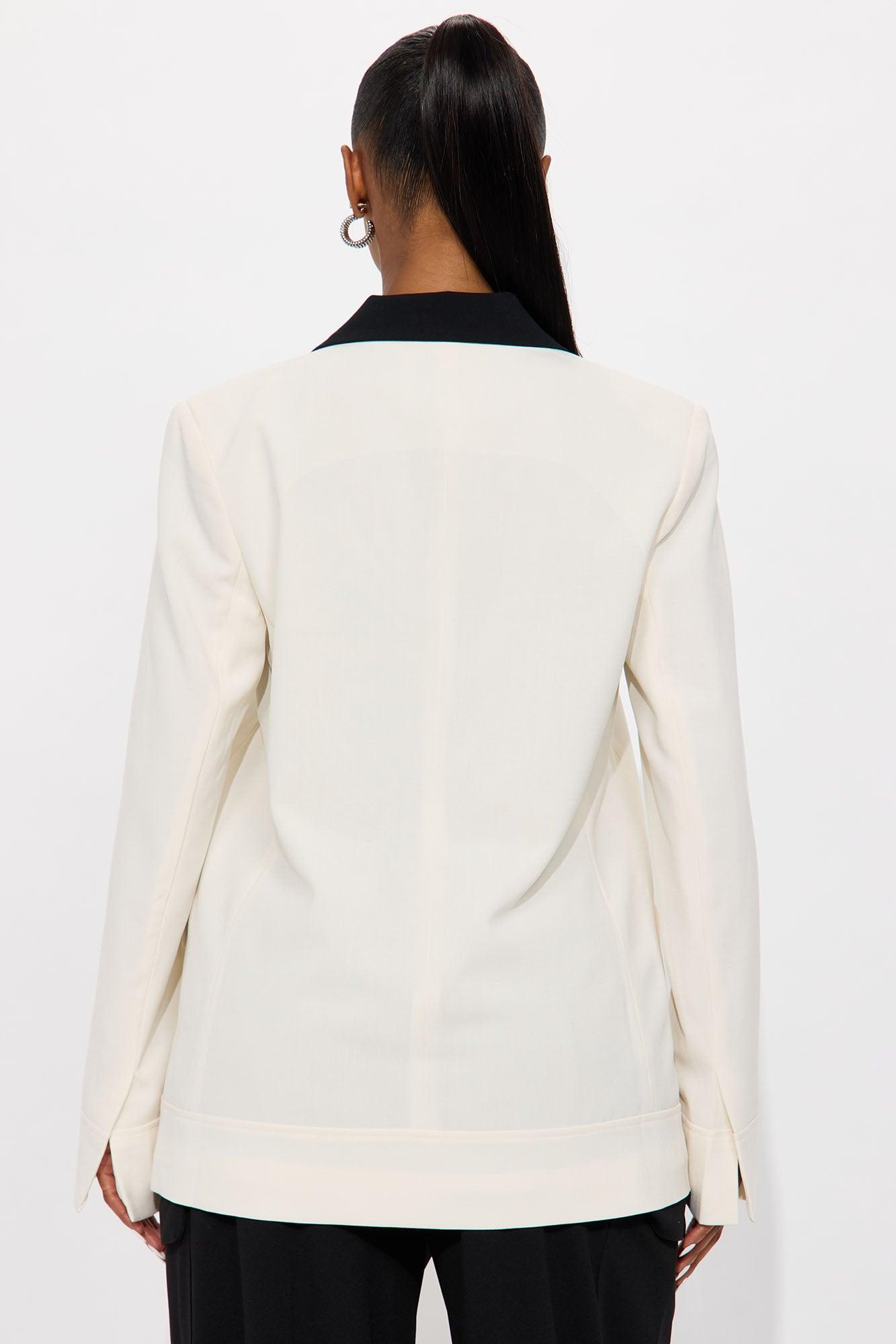 The Amalfi Fitted Blazer - Cream Female Product Image