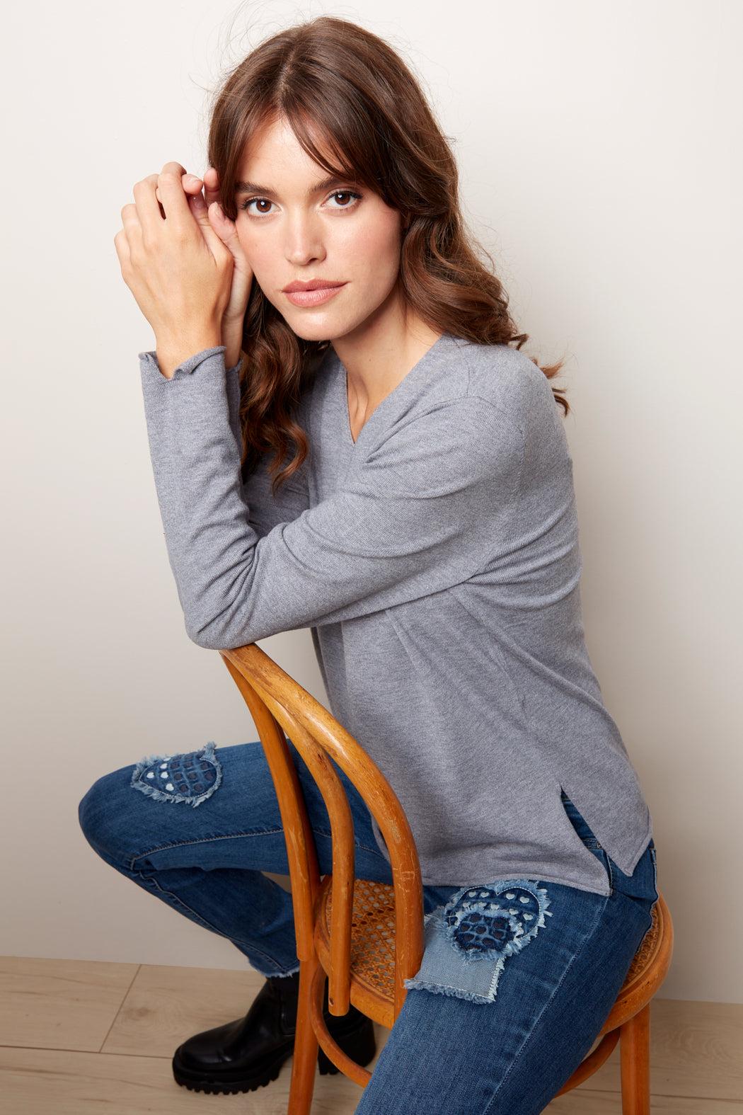 Basic V-neck Sweater Product Image