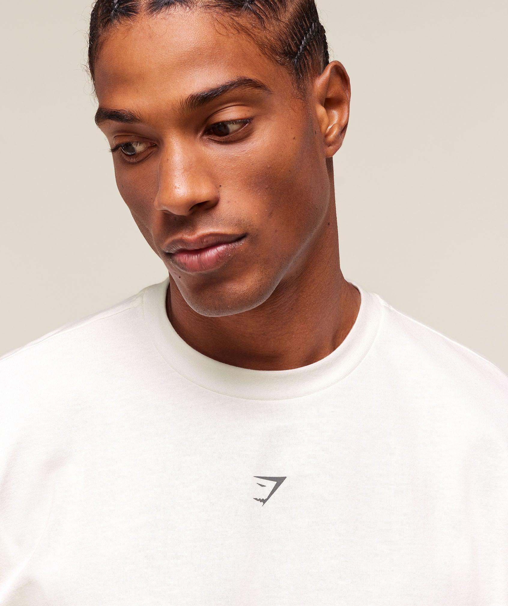 Gymshark Lifting Club Flex T-Shirt - Soft White Male Product Image