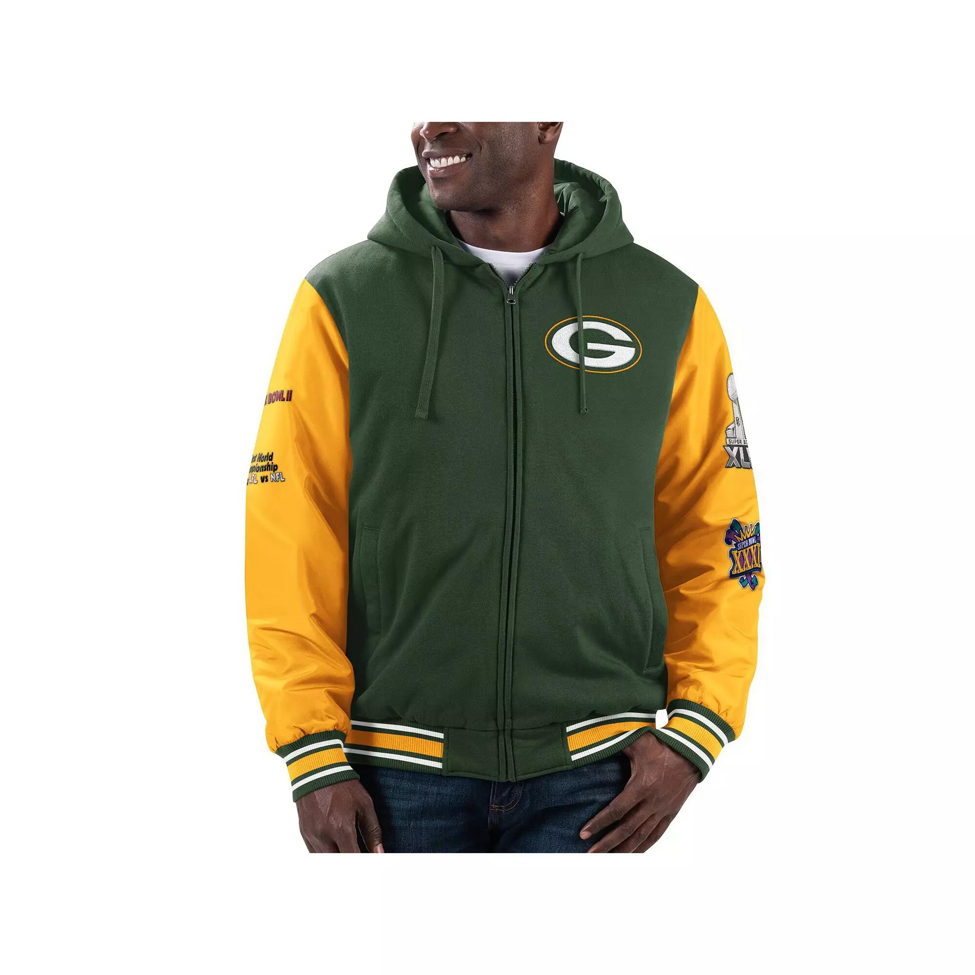 Men's G-III Sports by Carl Banks Green/Gold Green Bay Packers Player Option Full-Zip Hoodie, Size: Medium Product Image