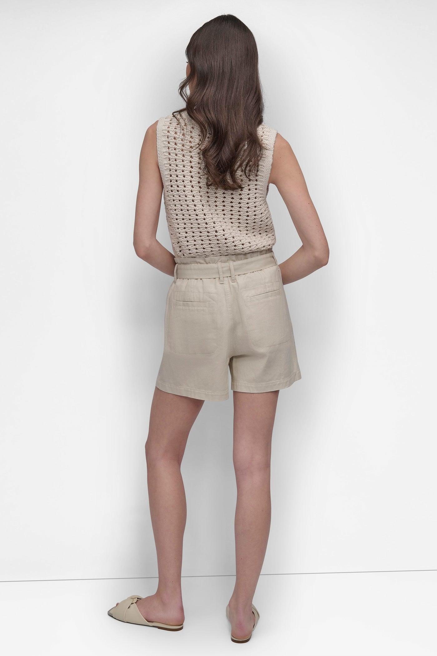 HIGH WAIST PAPER BAG SHORT WITH SELF BELT Product Image