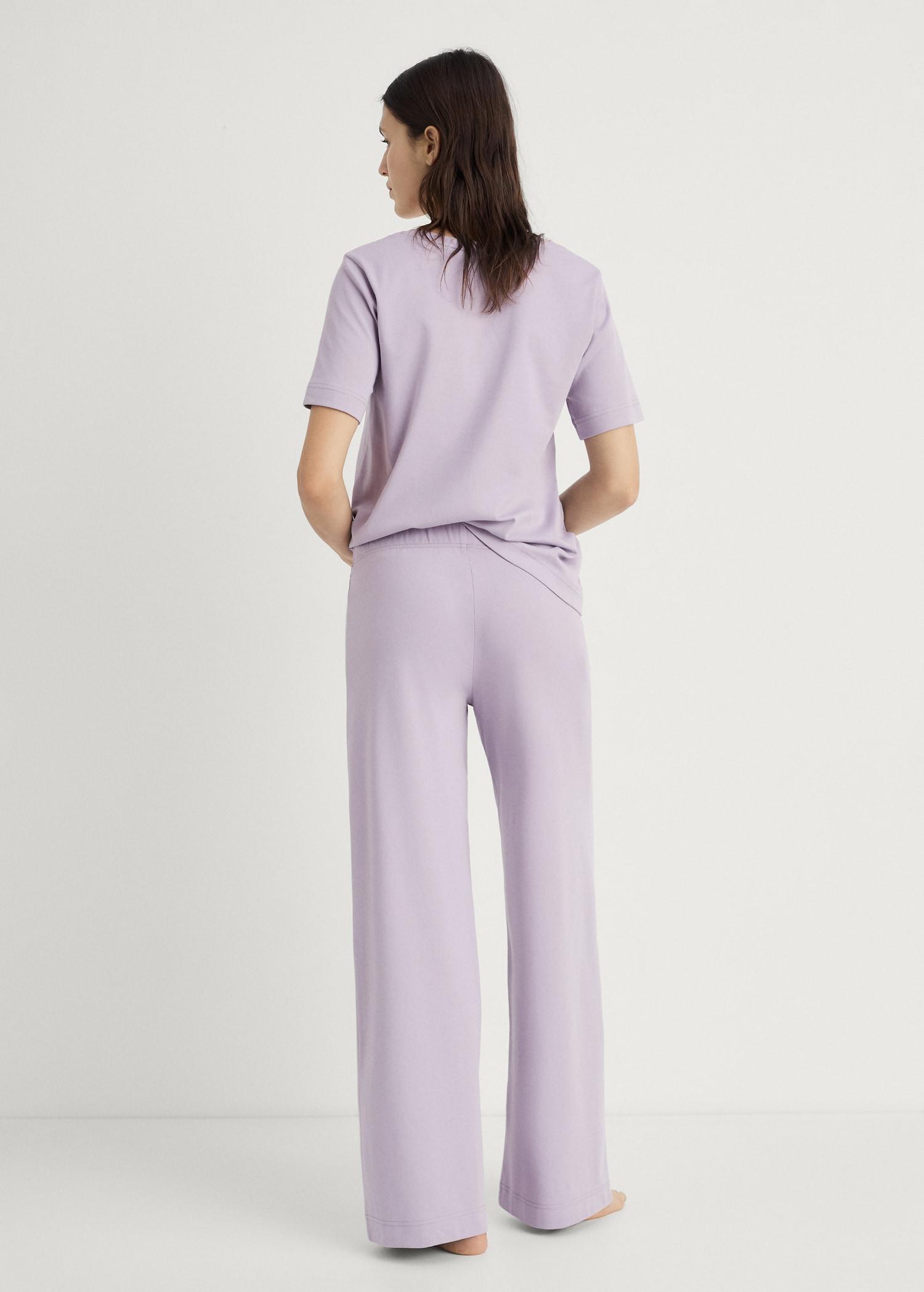 Plain cotton pajama pants - Women | MANGO USA Product Image