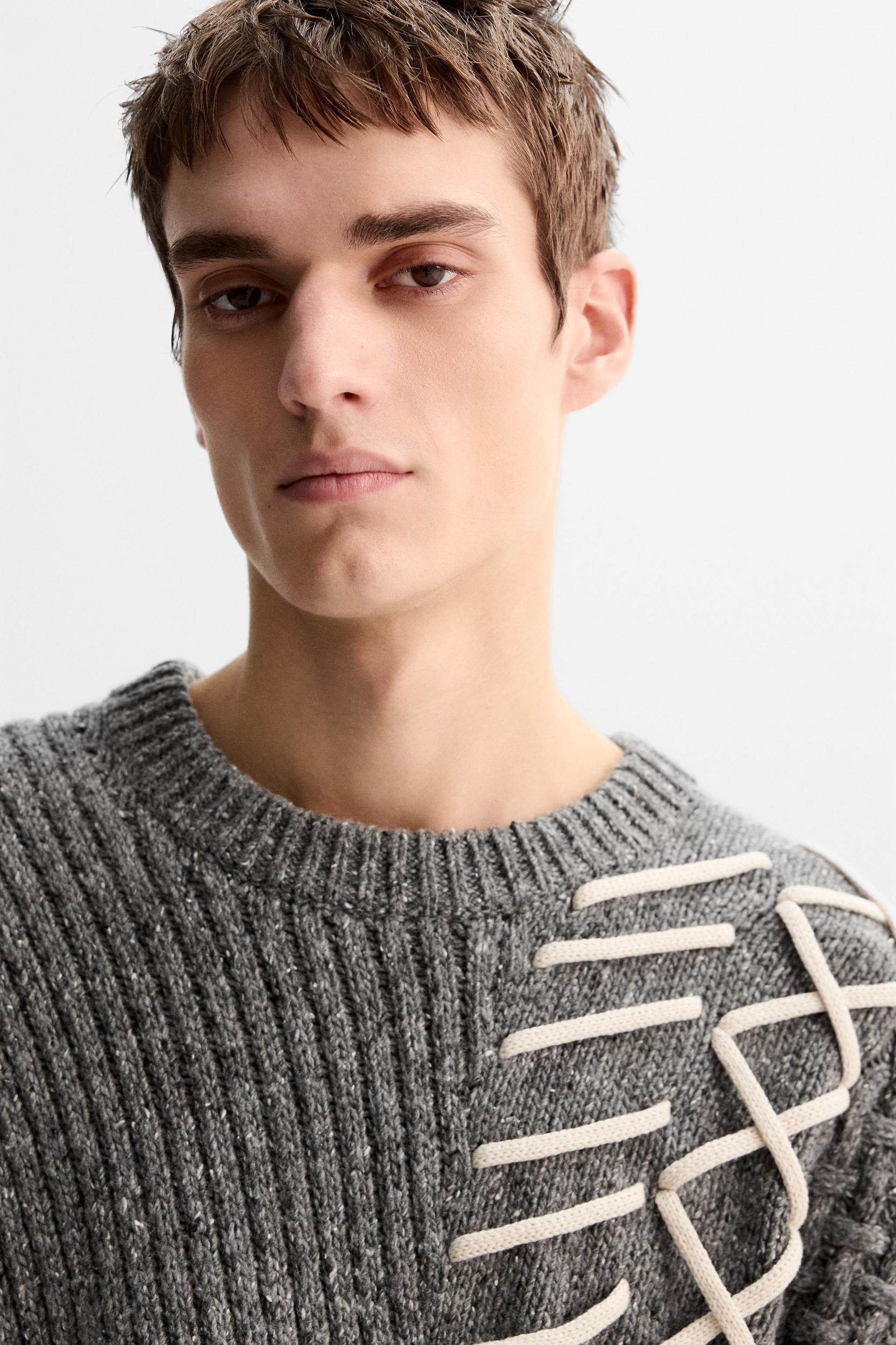 CONTRAST RIBBONS SWEATER LIMITED EDITION Product Image