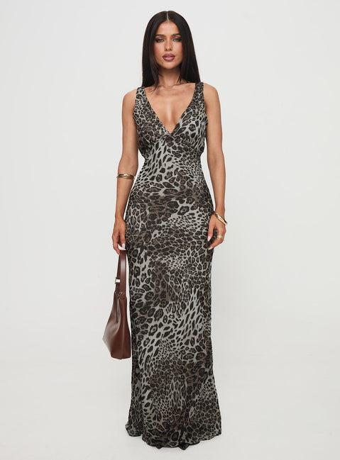 Nellie Maxi Dress Leopard Product Image