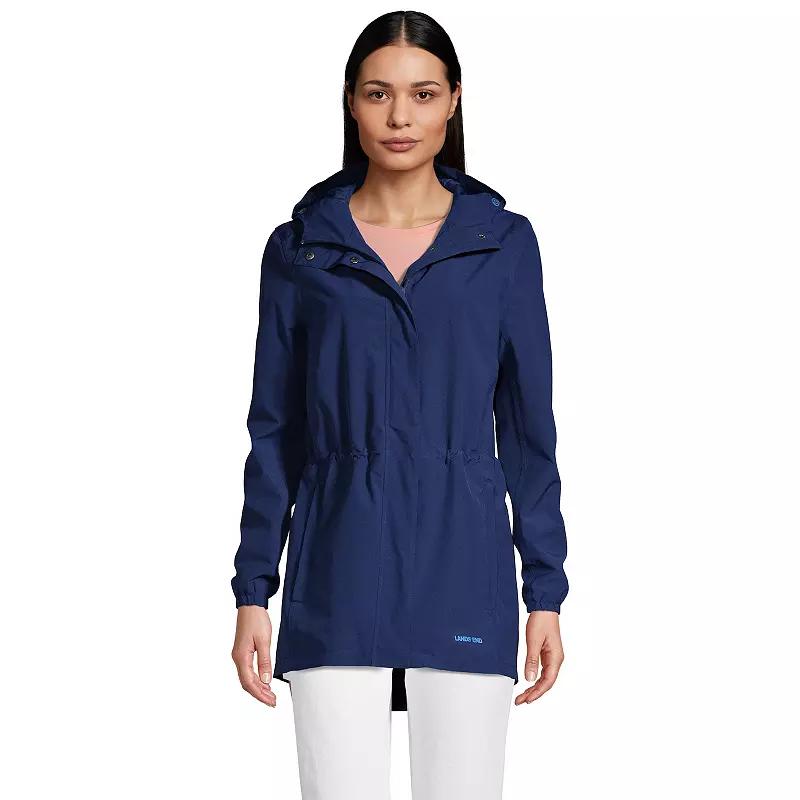 Petite Lands' End Hooded Packable Raincoat, Women's,  Product Image