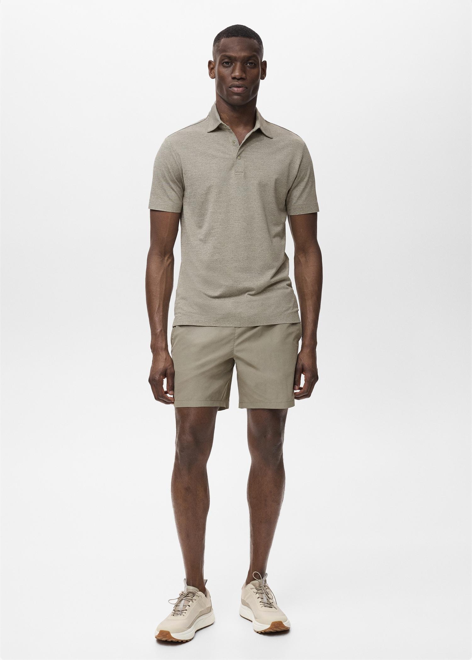 COOLMAX® slim-fit polo shirt - Men | MANGO USA Product Image