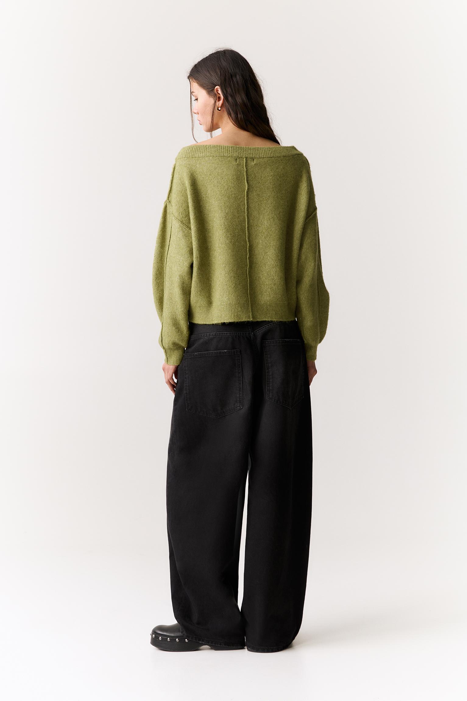 Boatneck knit sweater Product Image