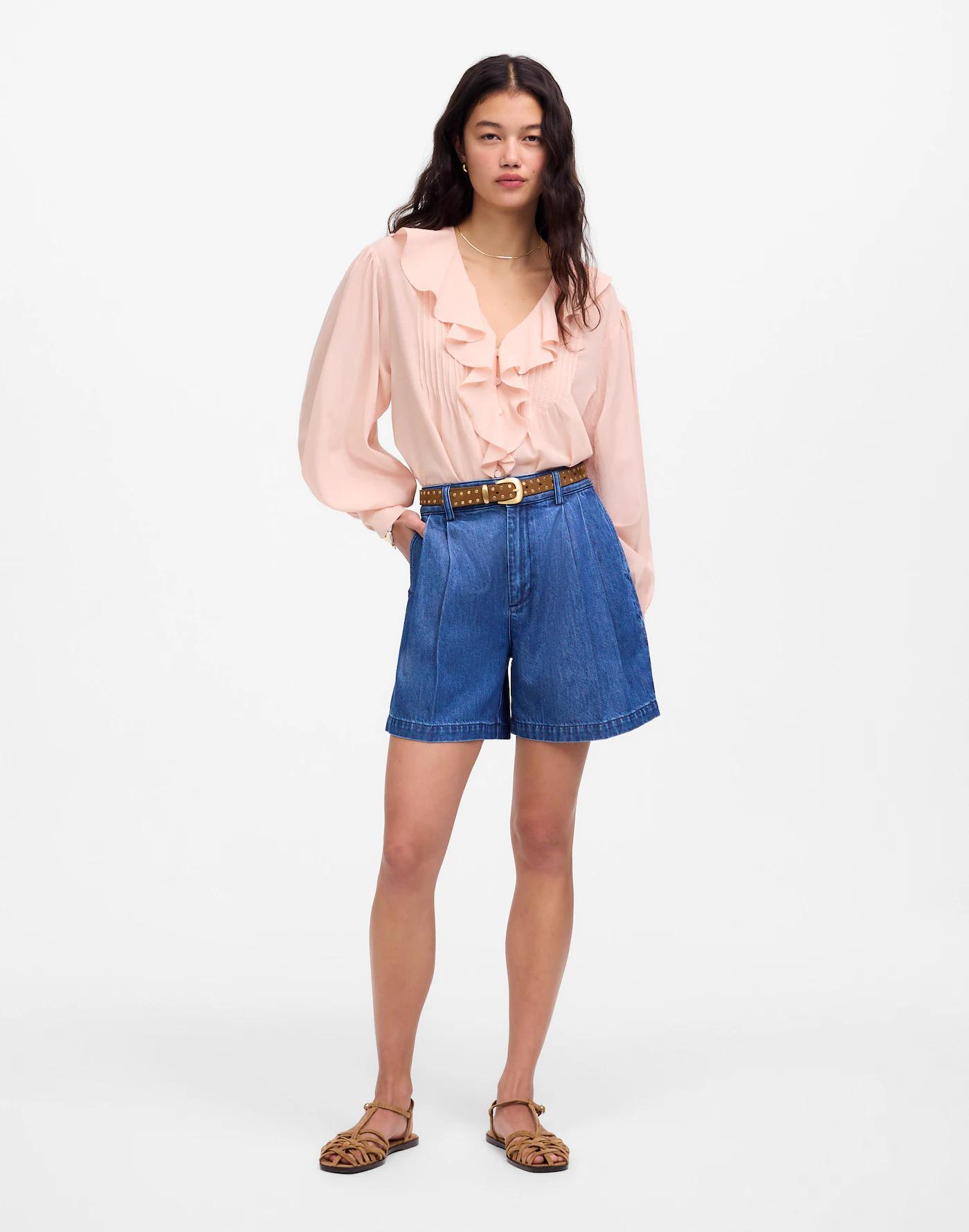 The Harlow Superwide Jean Short: Airy Denim Edition Product Image