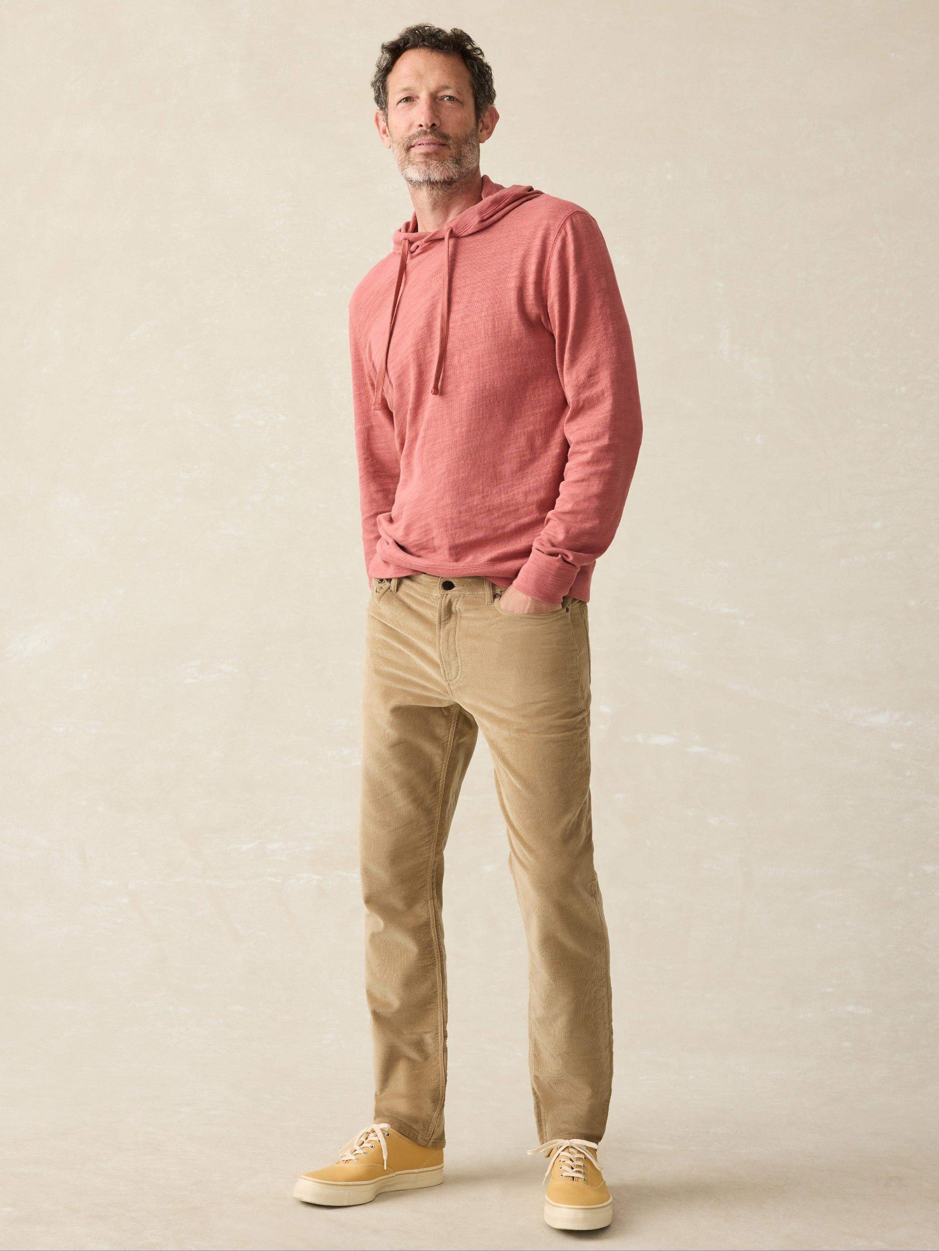 Stretch Terry Corduroy 5-Pocket Pant - Barley Male Product Image