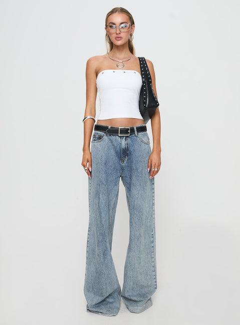 Mayuk Strapless Top White Product Image